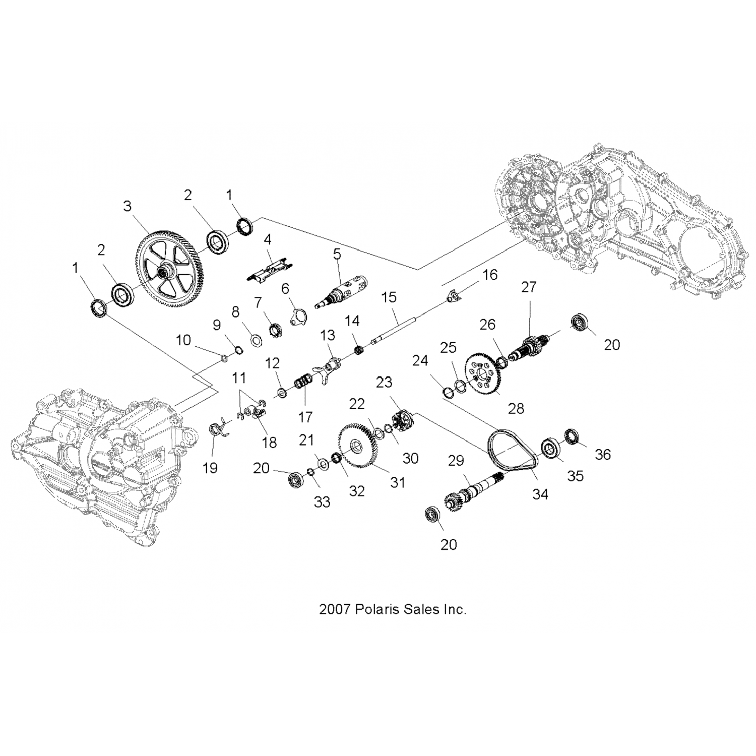 3234328 Polaris Вилка, переключение