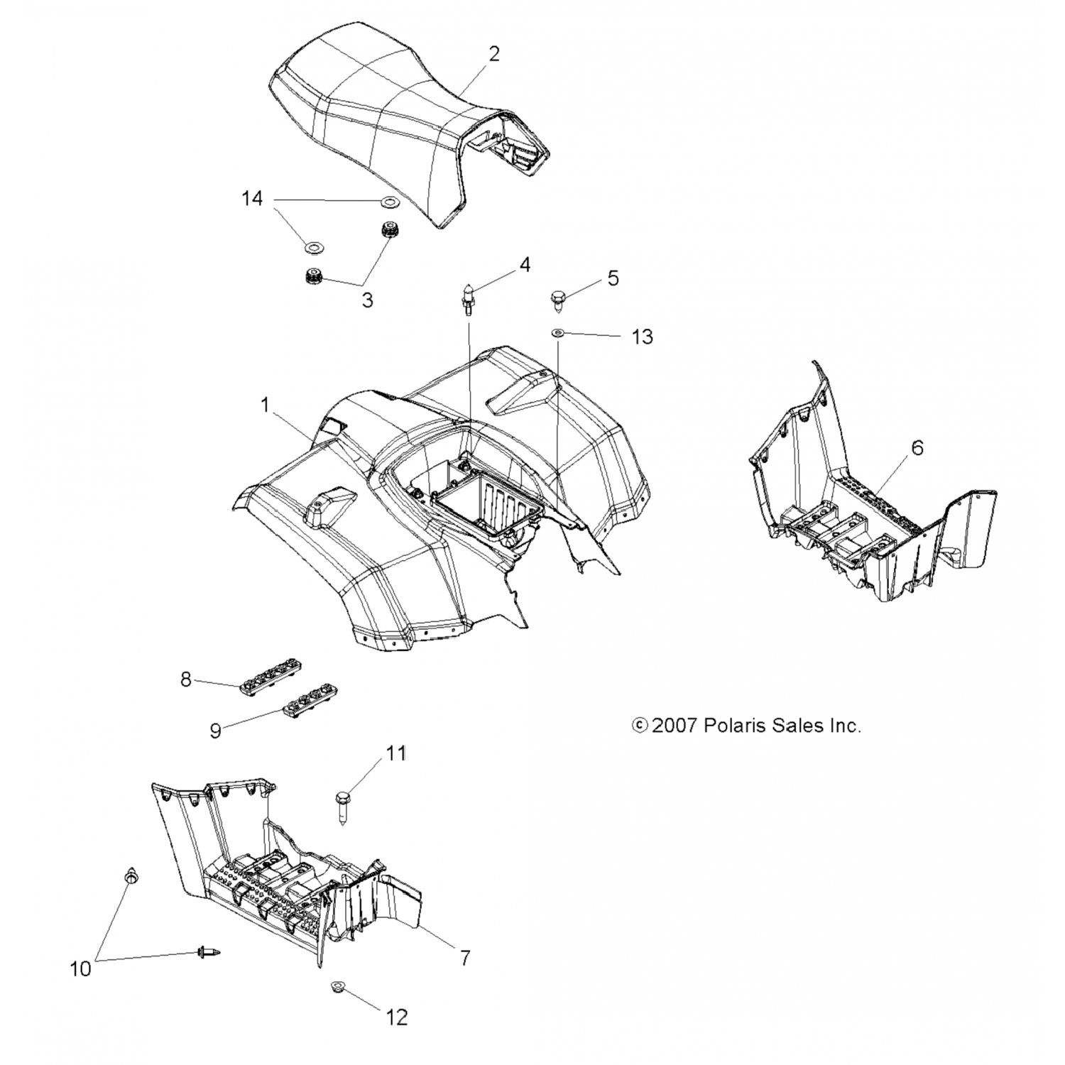 5435710070 Polaris Колодка для ног, черный 5435710-070