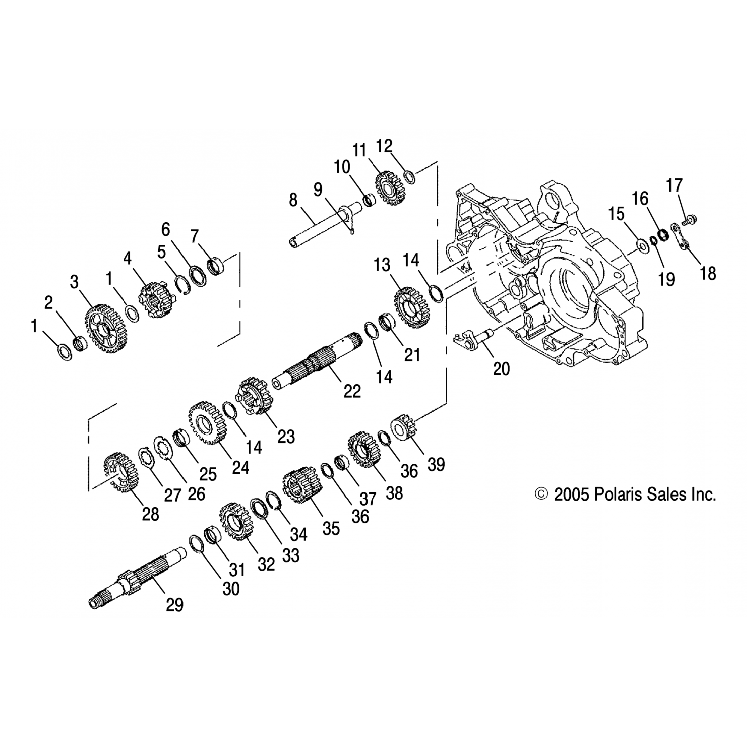 3089890 Polaris Шестерня (5-я ведущая), es50ple04