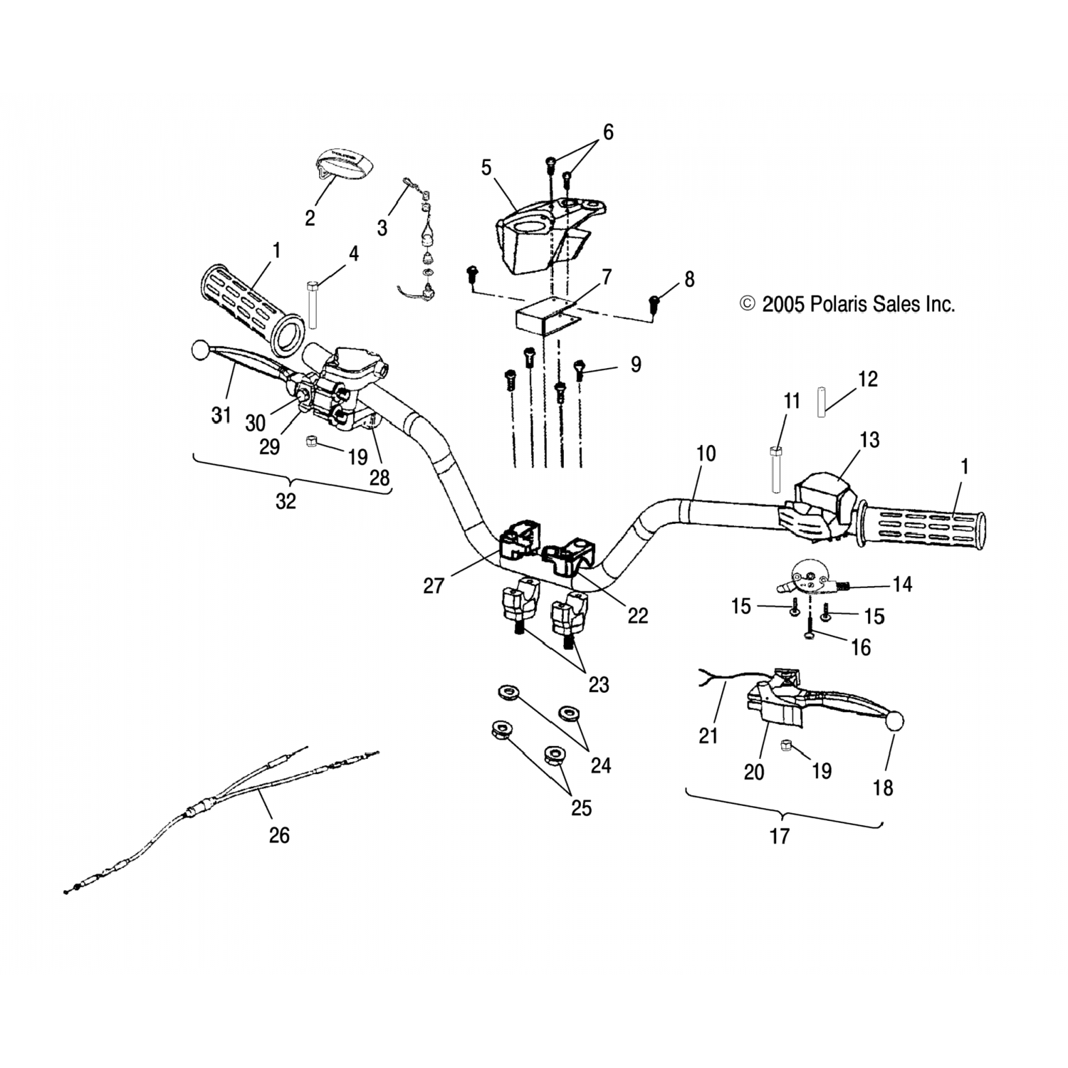 0450463 Polaris Рычаг асм, лх 53171-131-001