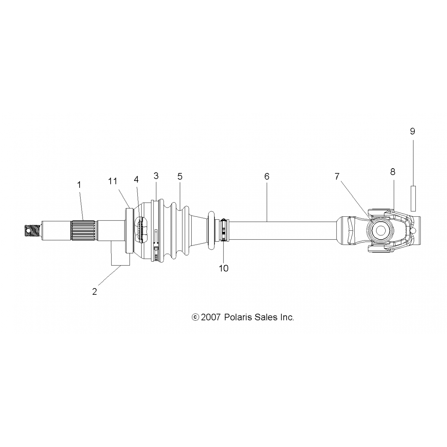1380118 Polaris Петля, асм, cv, w/slv, usa-neapco
