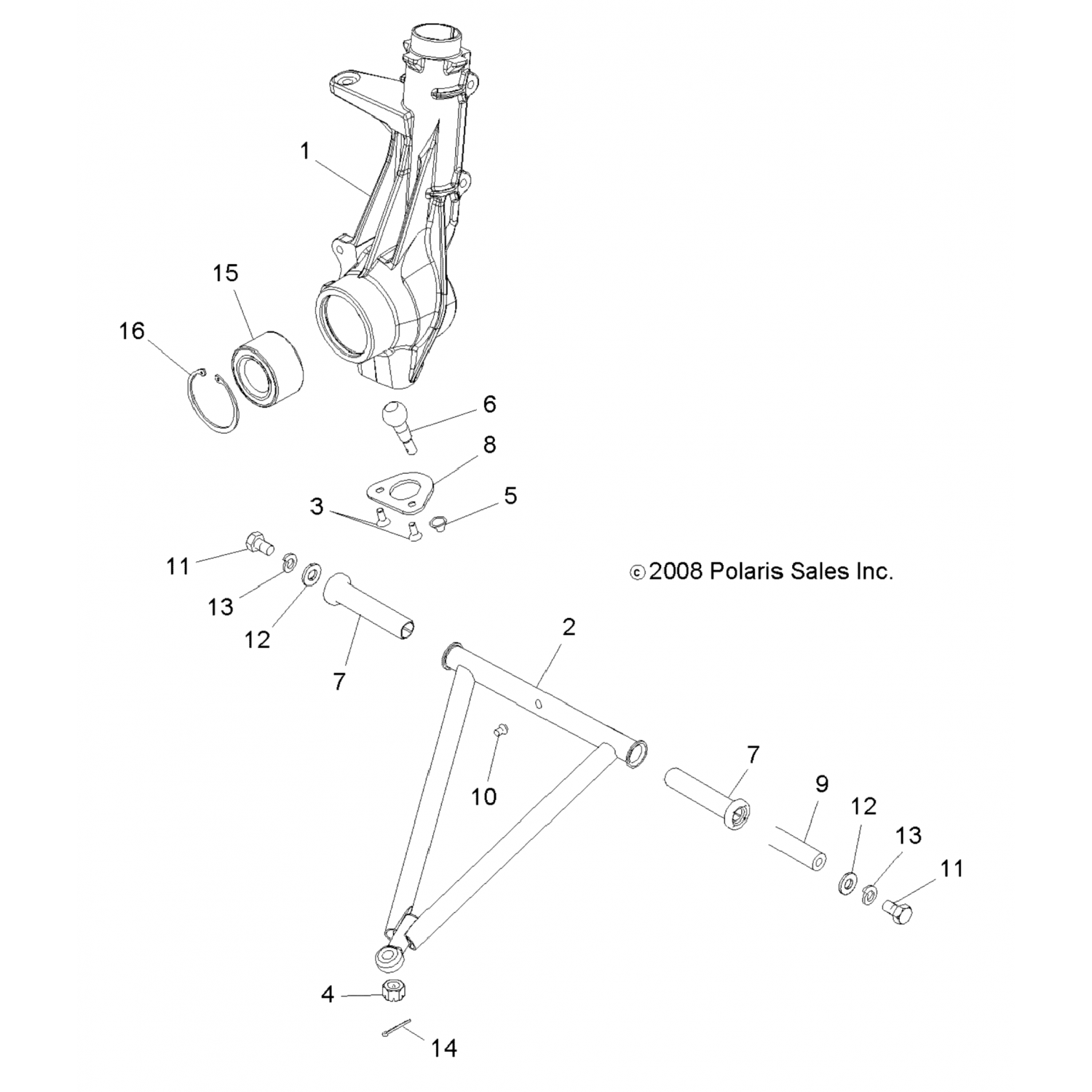 2202285067 Polaris Комплект рамы, rh(1541867)blk 2202285-067