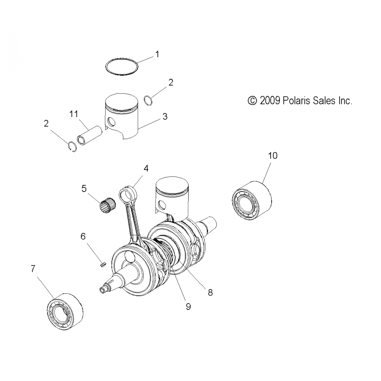 2203606 Polaris Комплект-поршень 3021920
