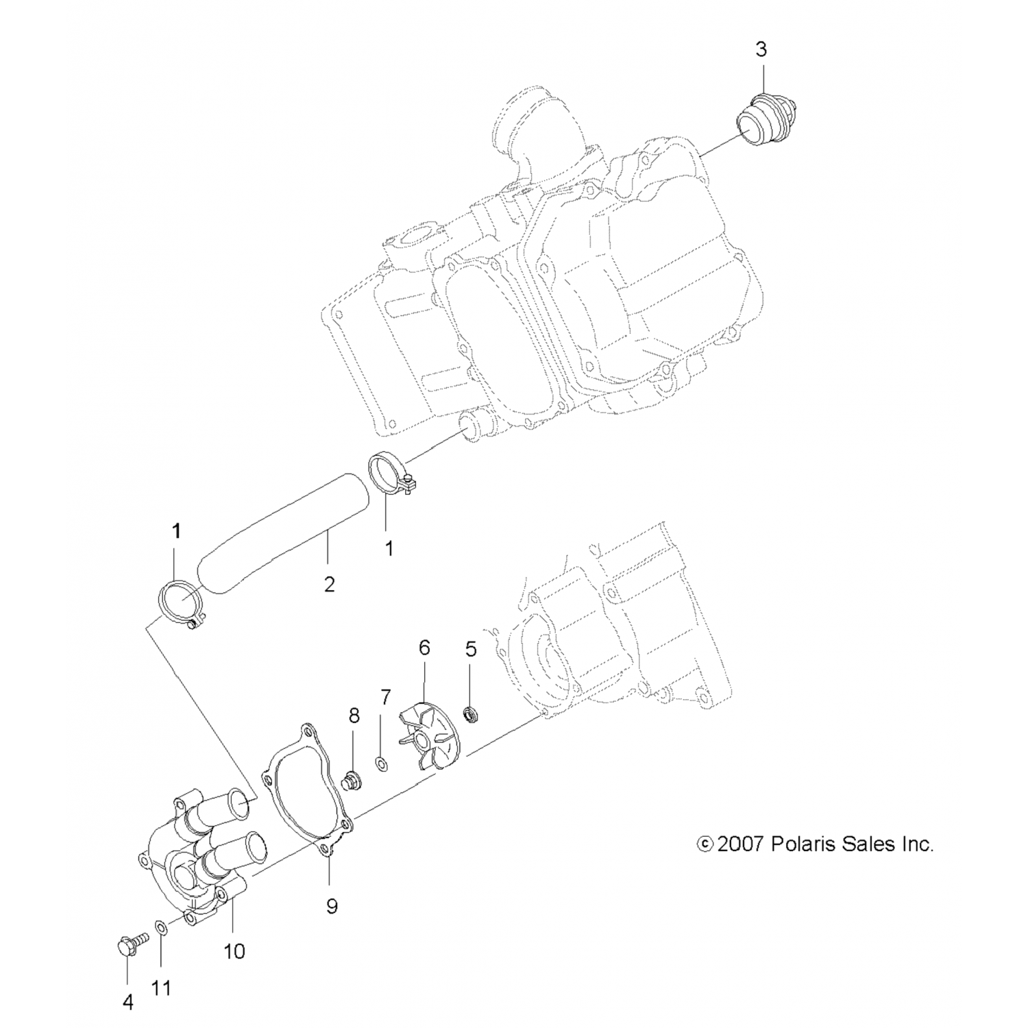 3090048 Polaris Шланг основной