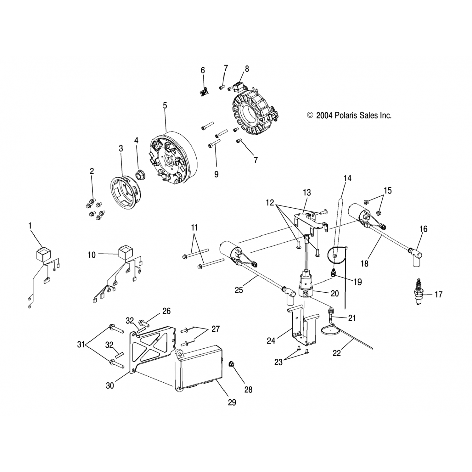 4011107 Polaris Жгут проводов, кок, 2 инж