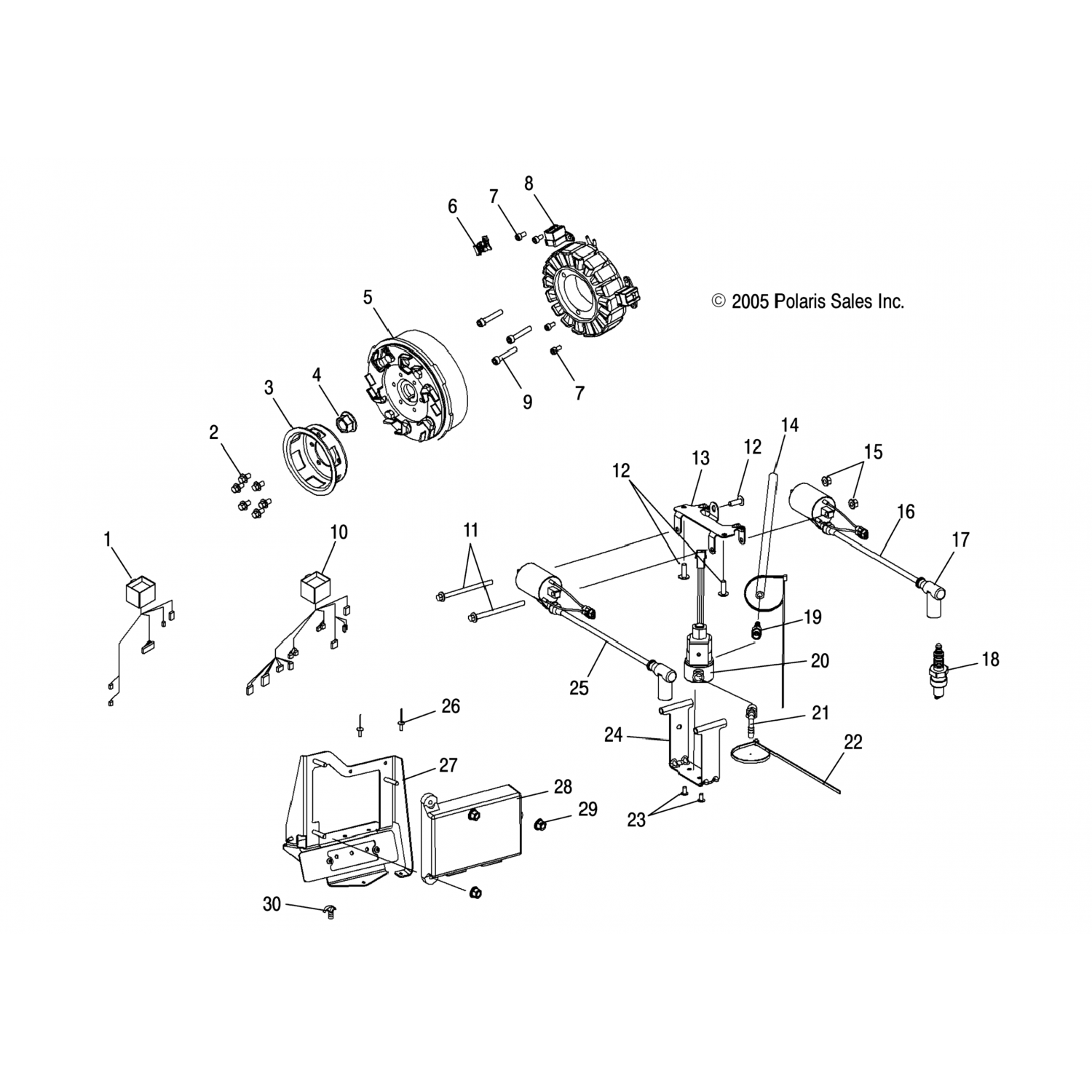 4011337 Polaris Жгут проводов, двигатель кок, 4 впрыска