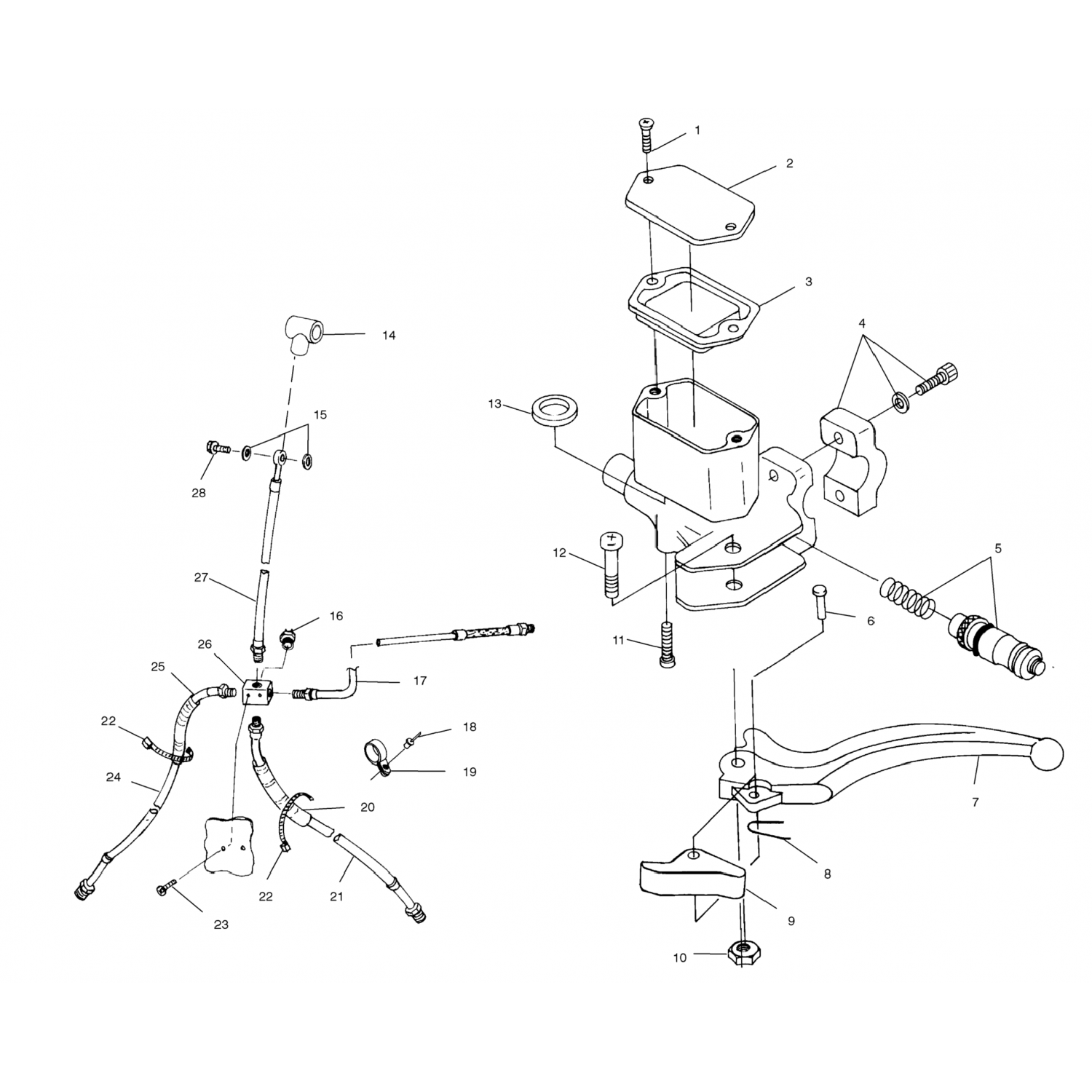 1930753 Polaris Трубопровод тормозной, rh, fr, w/fittings