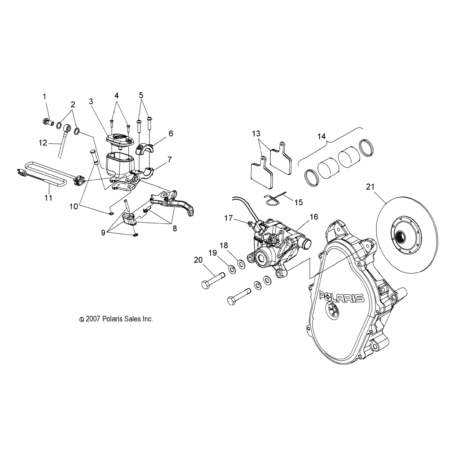 2202202 Polaris Комплект тормозной колодки, тип 81