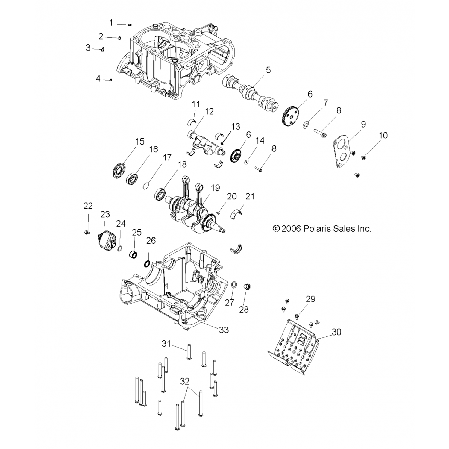 2202919 Polaris Комплект коленчатого вала