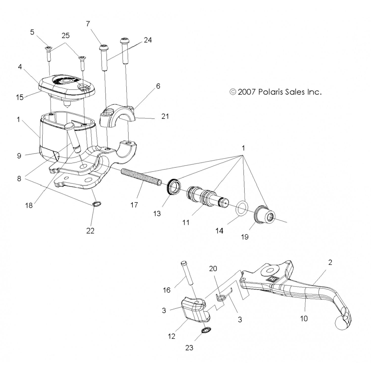 2203280 Polaris Комплект-асм, м/ц, hb11/16, уменьшенный rch