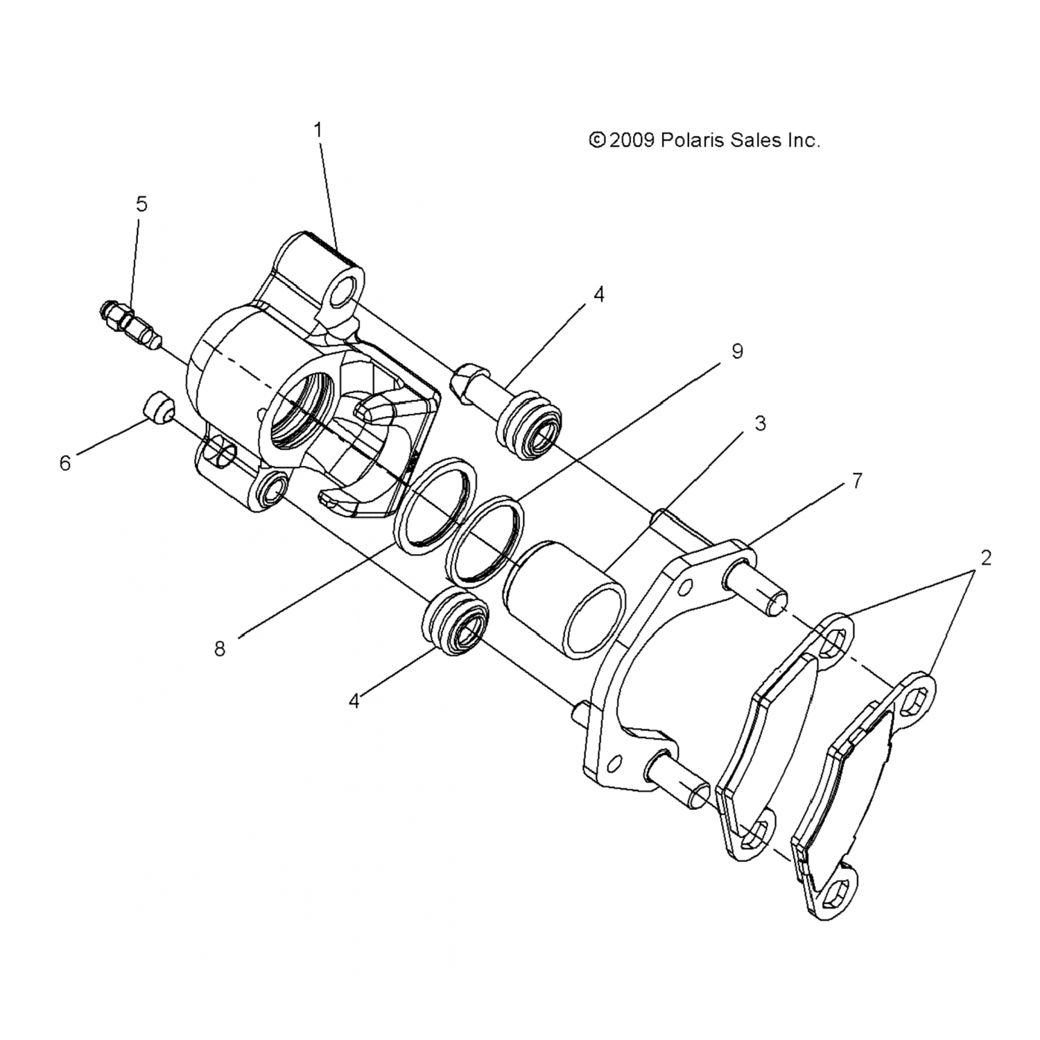 2203792 Polaris Комплект тормозной колодки, мм, sb165y