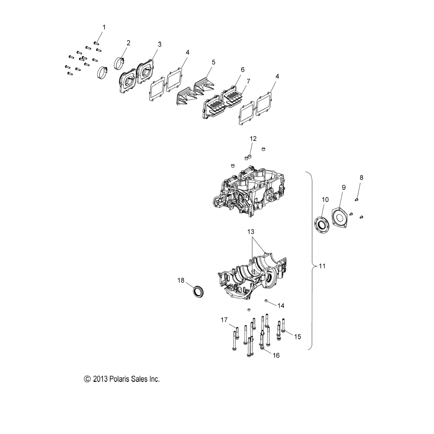 2203871 Polaris Набор лепестков Kit-reed petal 600r