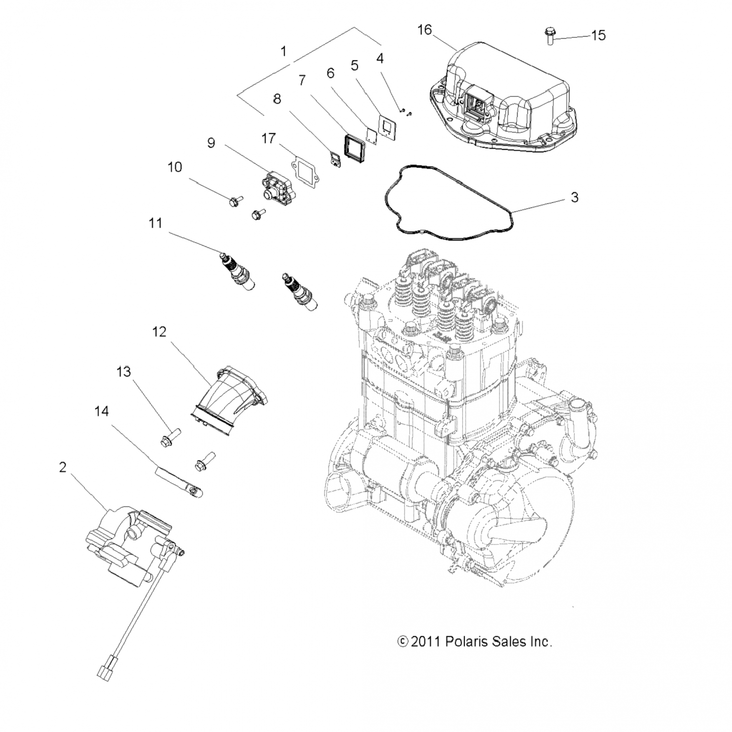 2203924 Polaris Комплект корпуса дроссельной заслонки,1202836