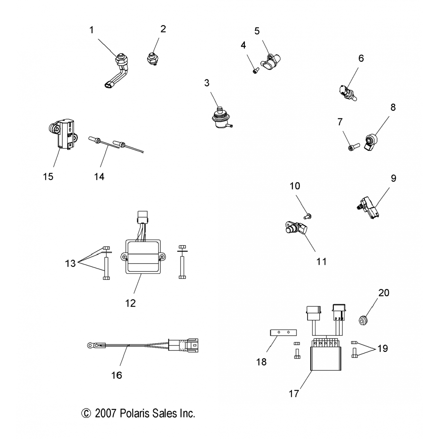 2204174 Polaris Комплект-м-10 контроллер, минкс замена