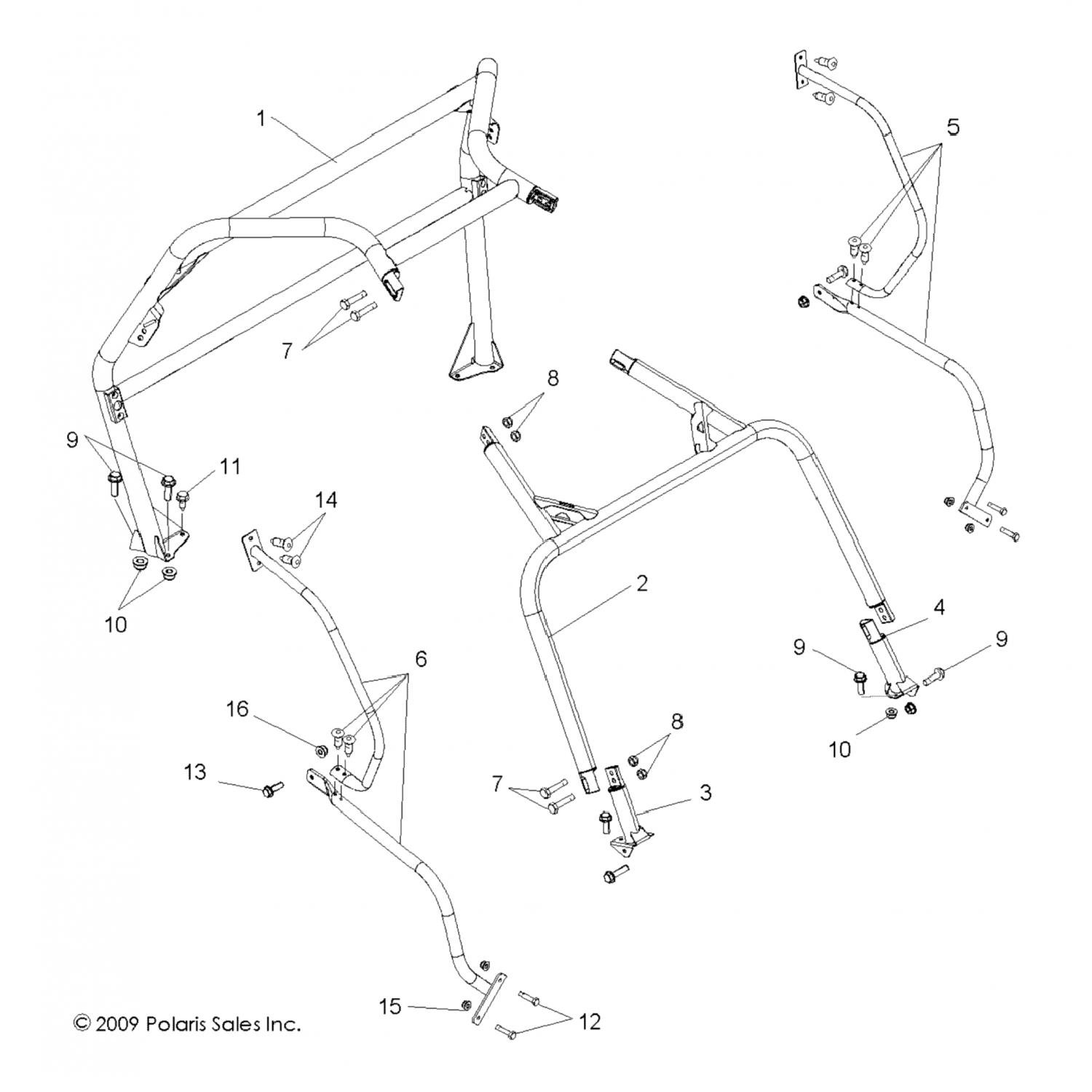 2877987 Polaris Комплект боковой планки, rh, cld серебристый