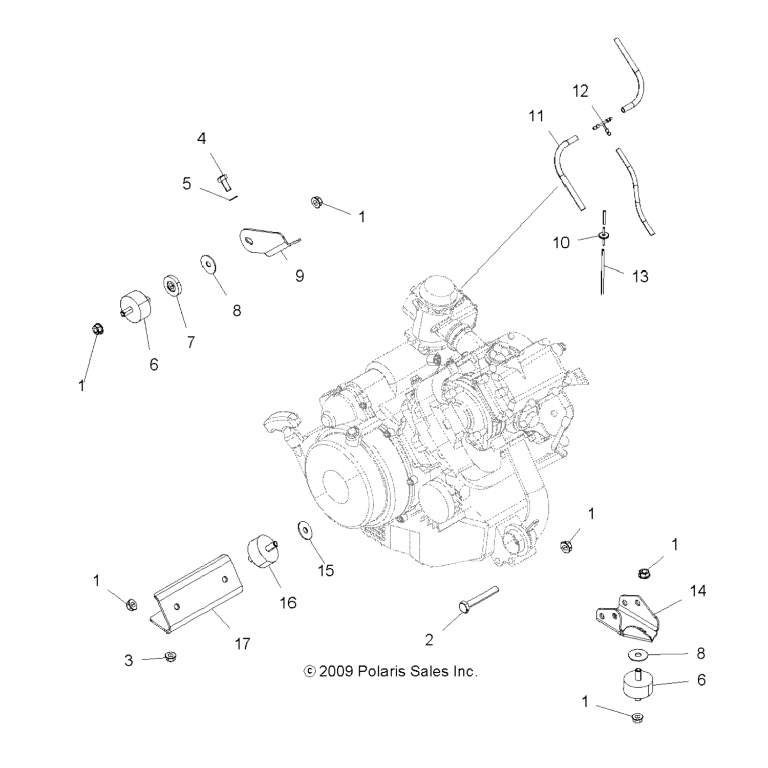3022072 Polaris Изолятор-3/8-24м,3/8-16м,60dur