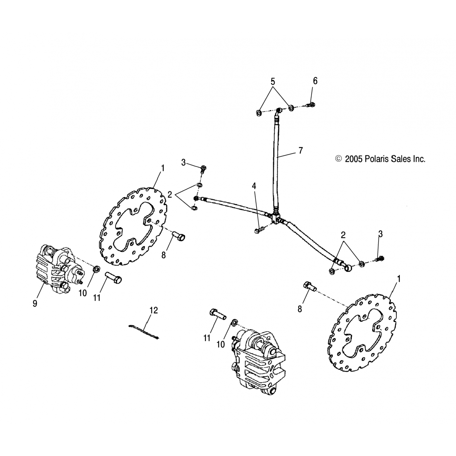 0453081 Polaris Линейный тормоз, фрт, дж/б, крп, квад, тван
