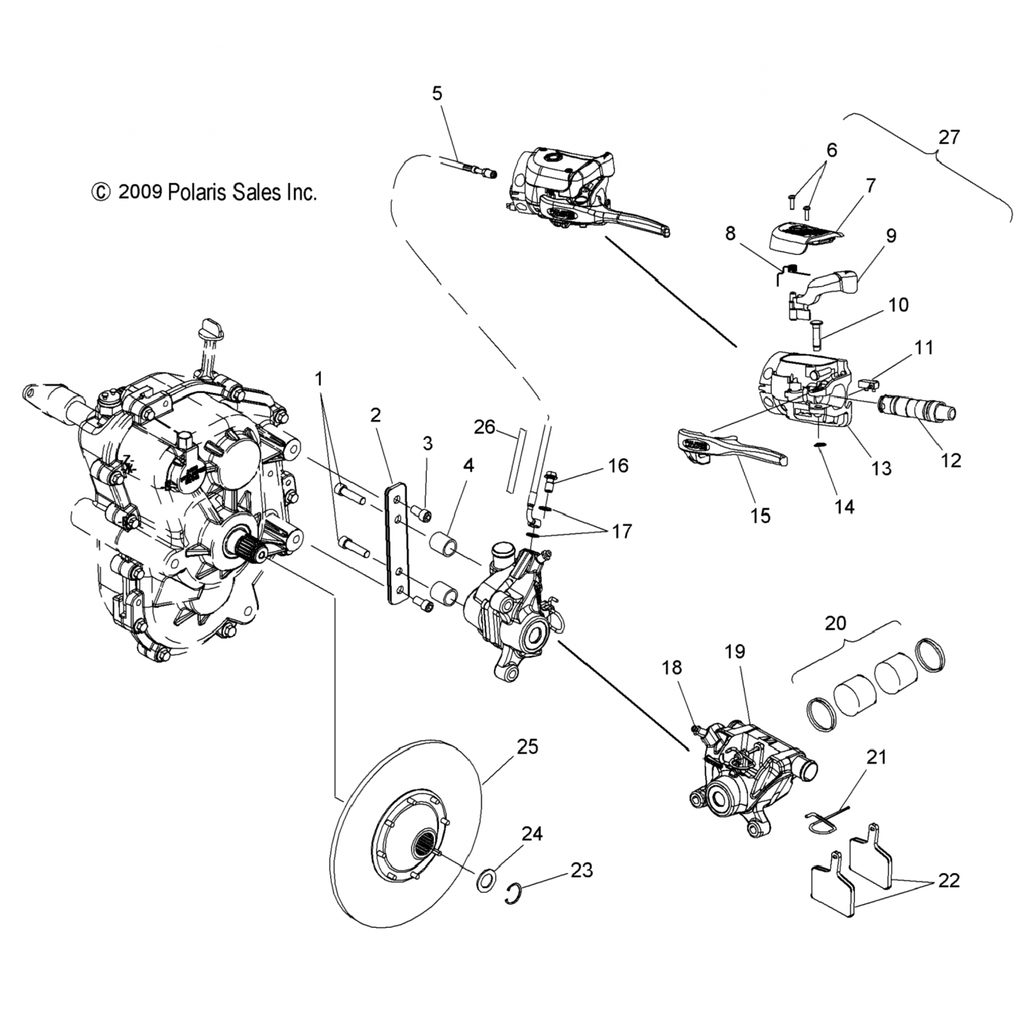 2202785 Polaris Комплект-полный главный цилиндр асм 98