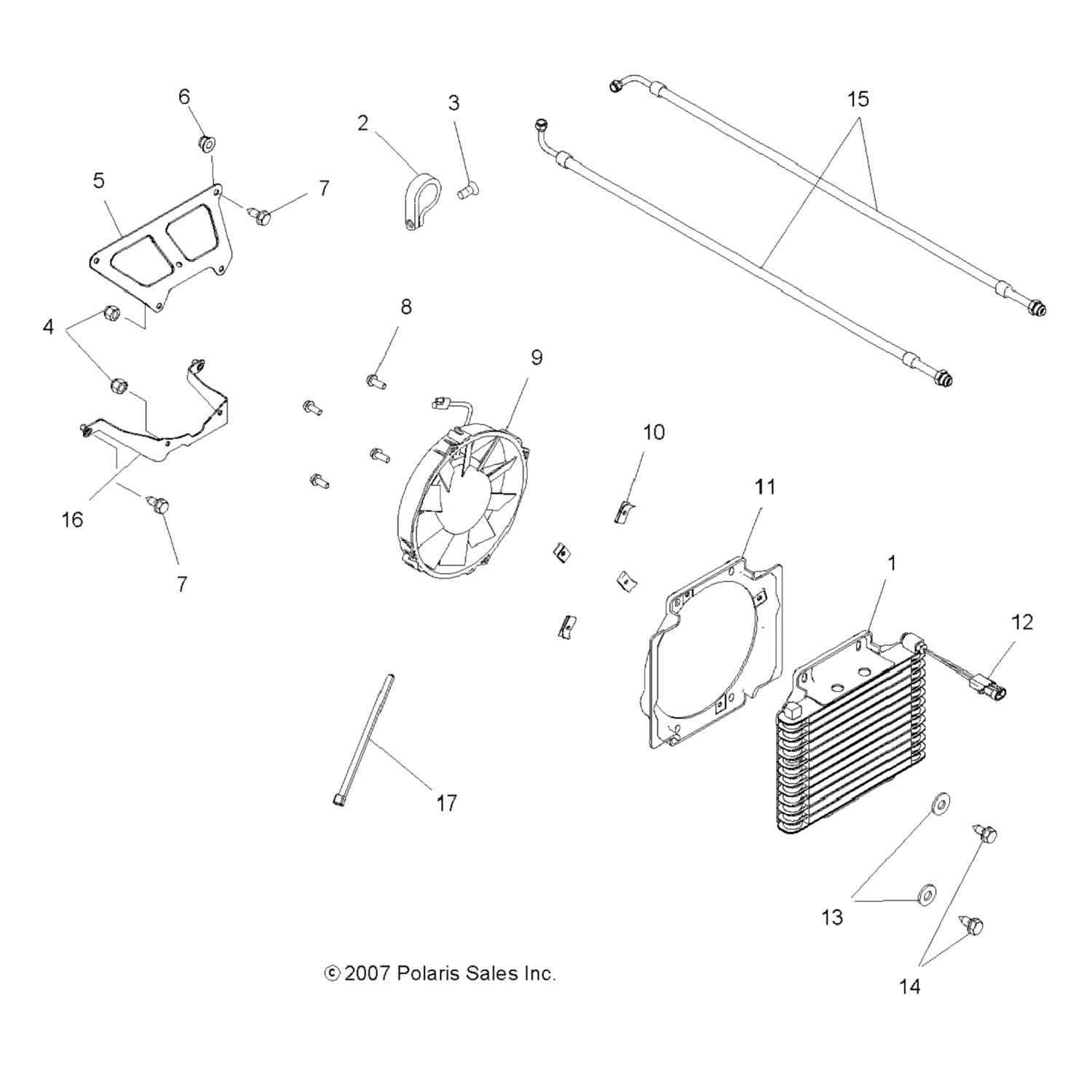 2204030 Polaris Комплект шланга для масла, 330