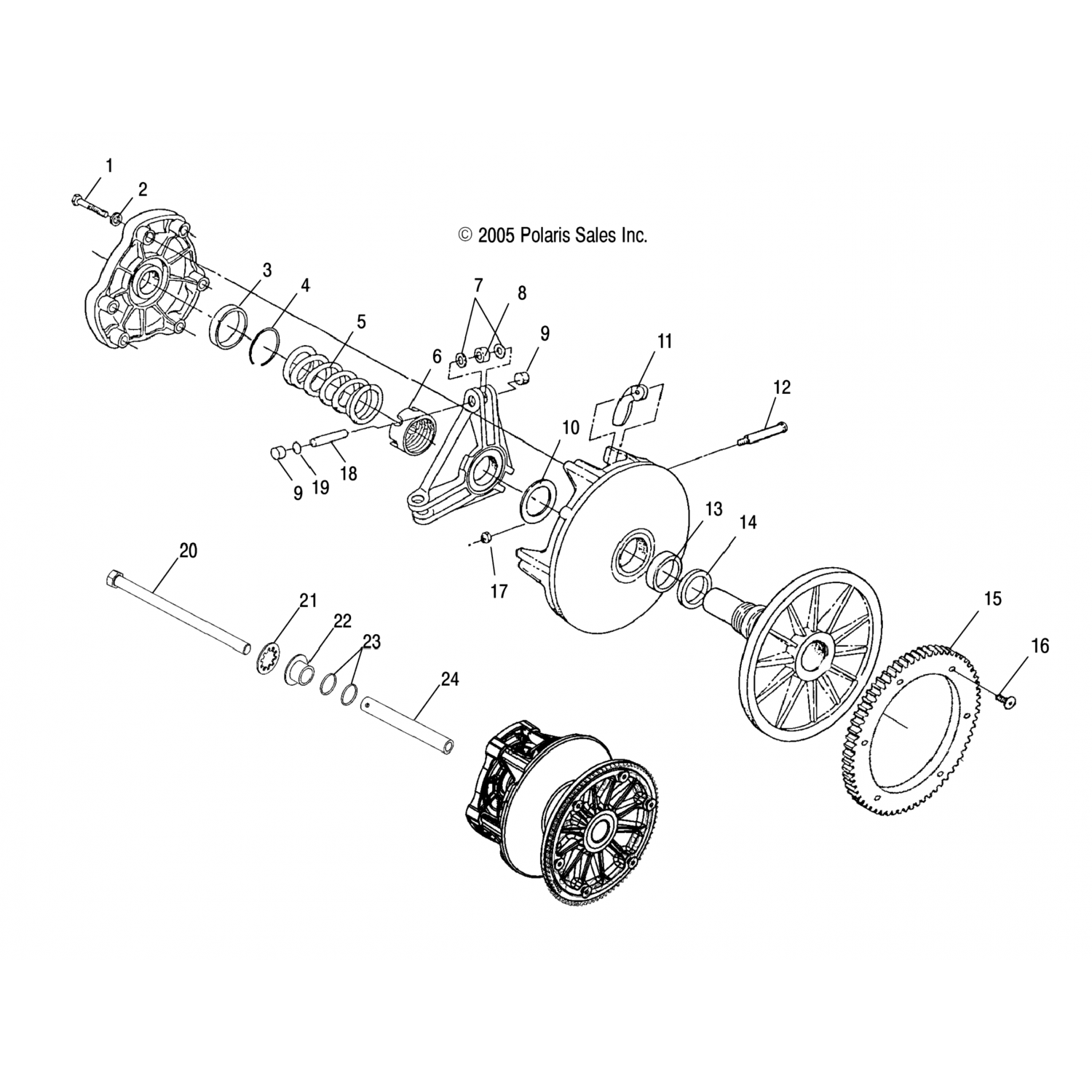 2877485 Polaris Комплект-кольцо, шестерня облегченная