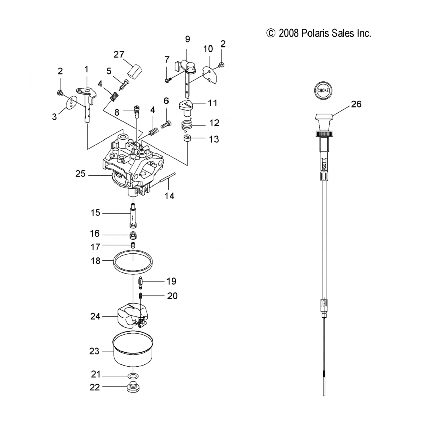 3086659 Polaris Рычаг, дроссельная заслонка