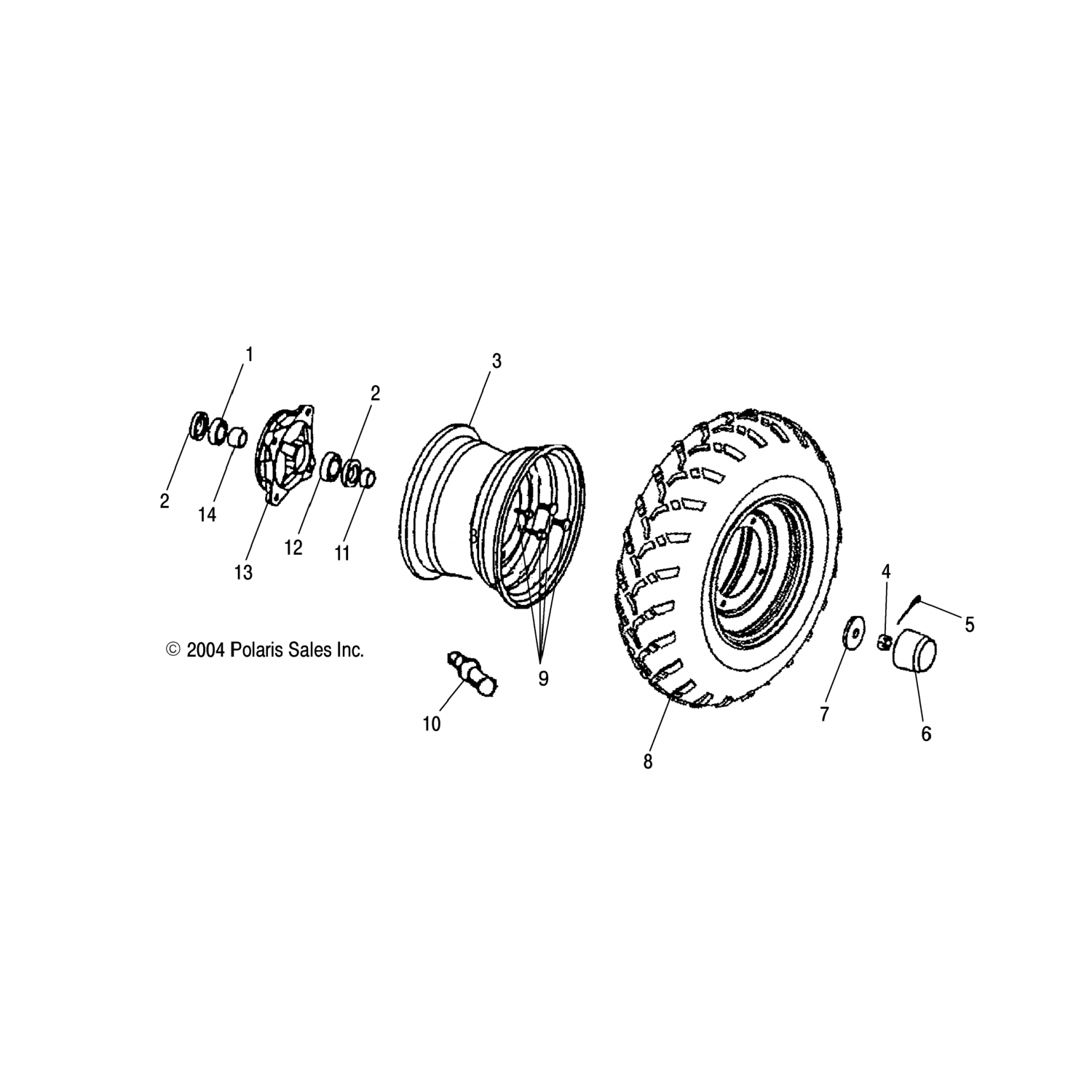 0450386486 Polaris Обод-колесо, серебро 0450386-486