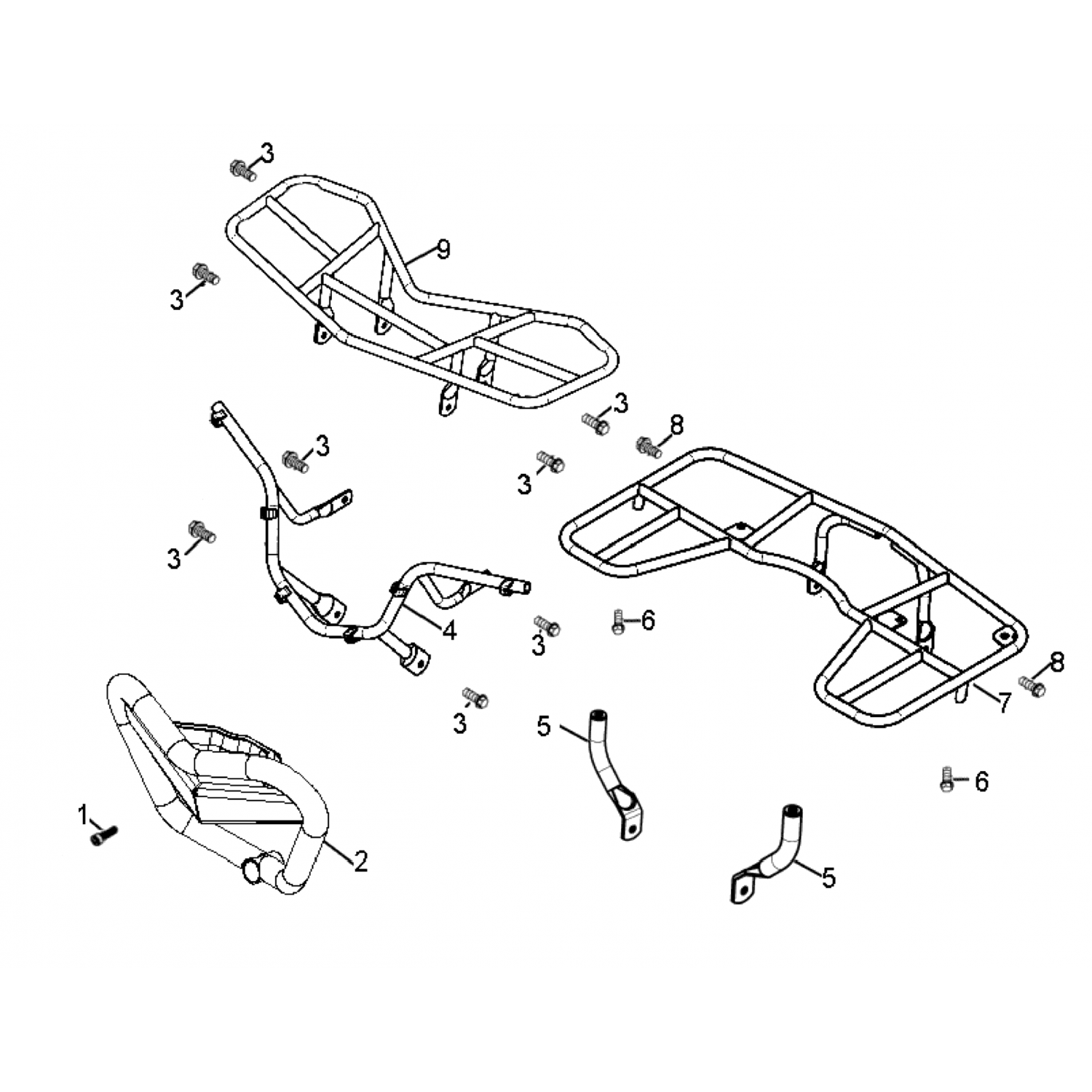 0453222067 Polaris стойка-рейка, черный 0453222-067