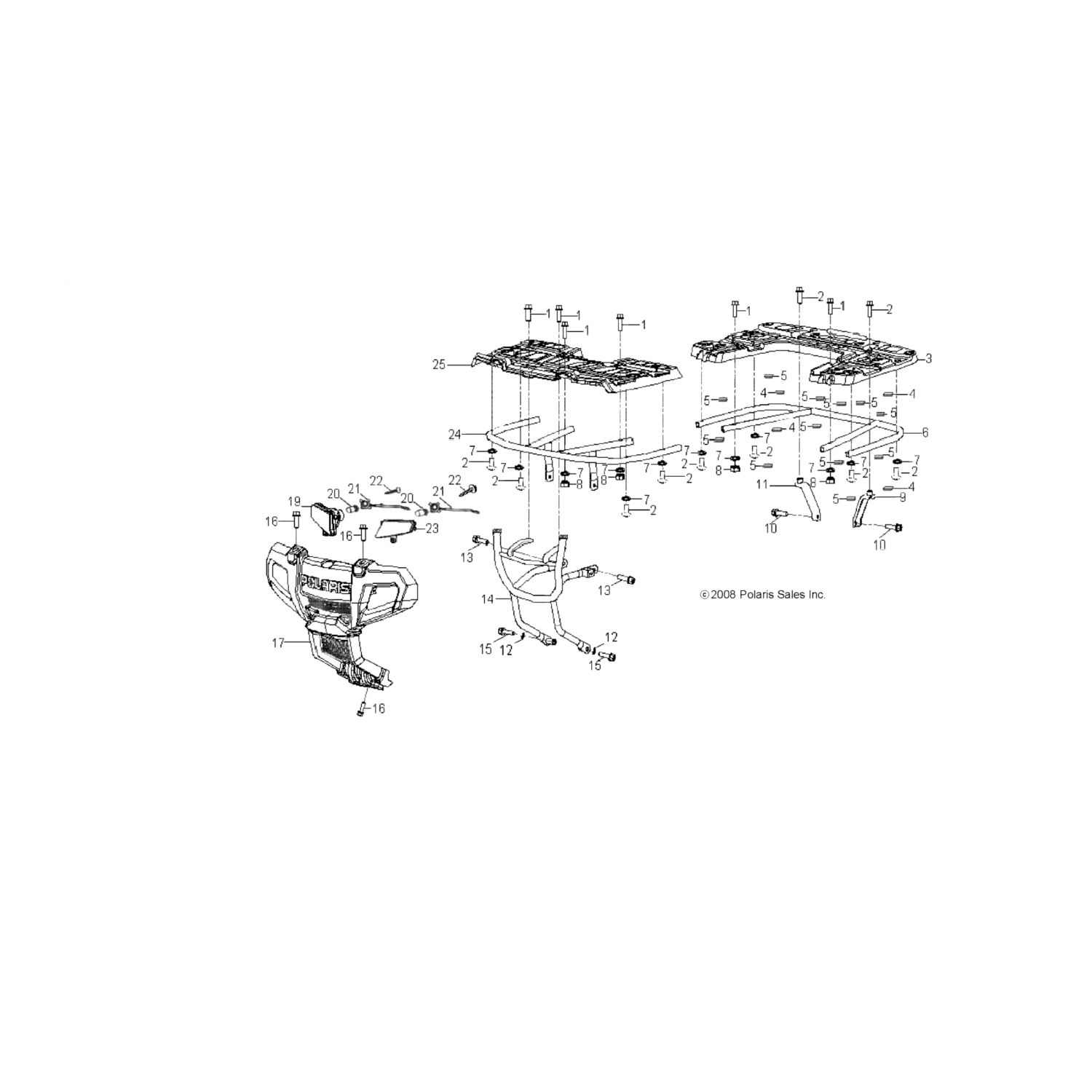 0453335070 Polaris Стойка-держатель, черный 0453335-070