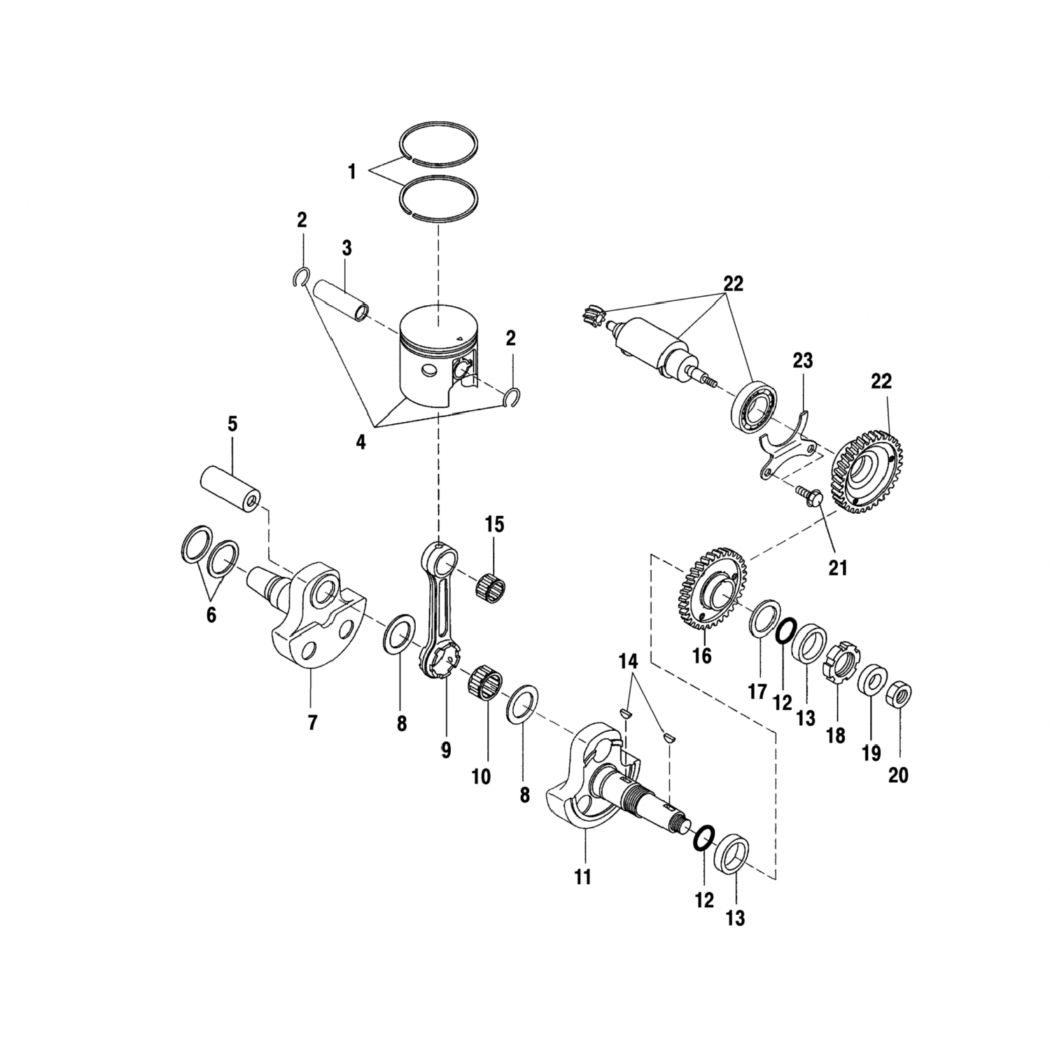 3084738 Polaris Кольцо, поршень, (25 мм о/с)*