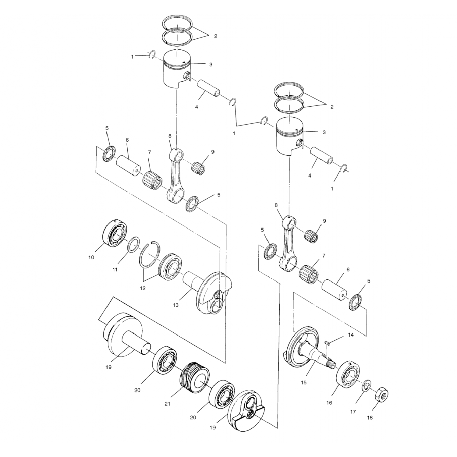 3085683 Polaris Кольцо, поршень, (0,50мм, о/с) (2)