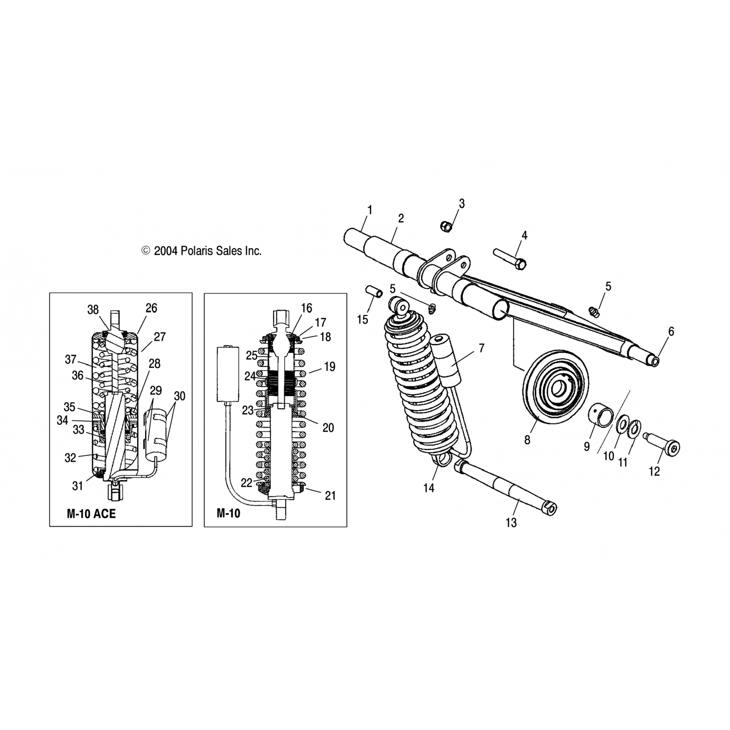 5133744 Polaris Стопорная пружина, регулировка преднатяга