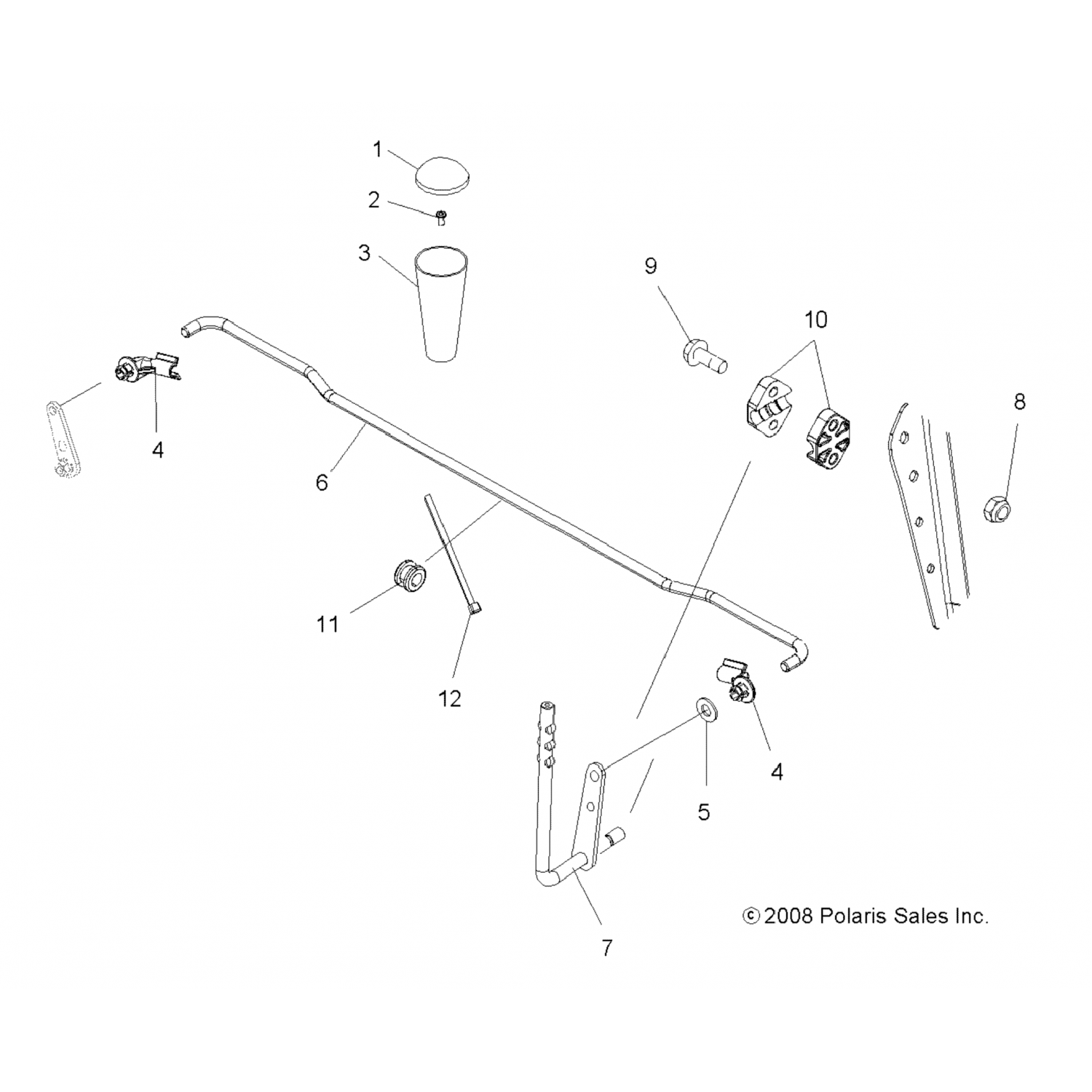 5335437 Polaris Шток-переключатель, одиночный