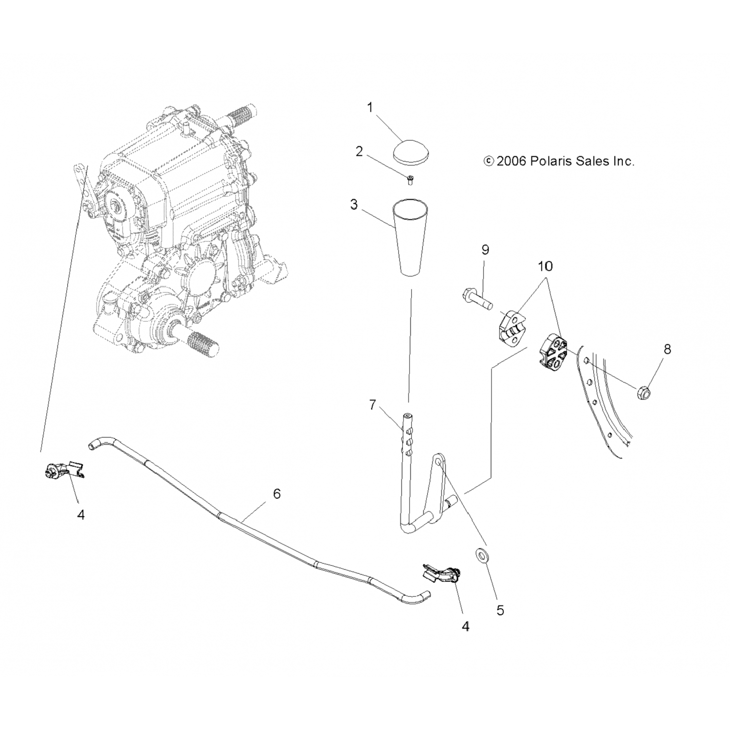 5335438 Polaris Шток-переключатель, двойники
