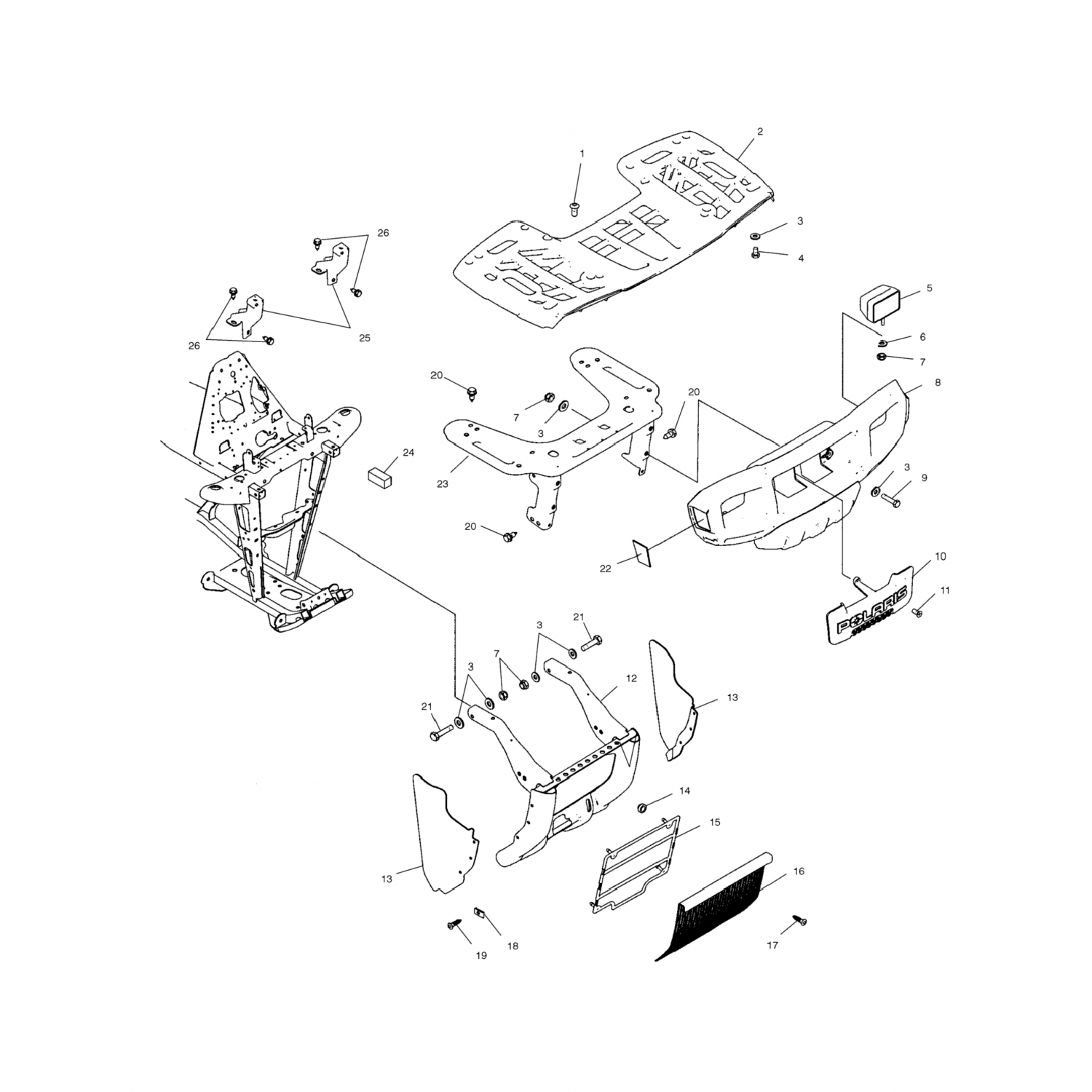 5435240070 Polaris Стойка передняя, gen vi, blk 5435240-070