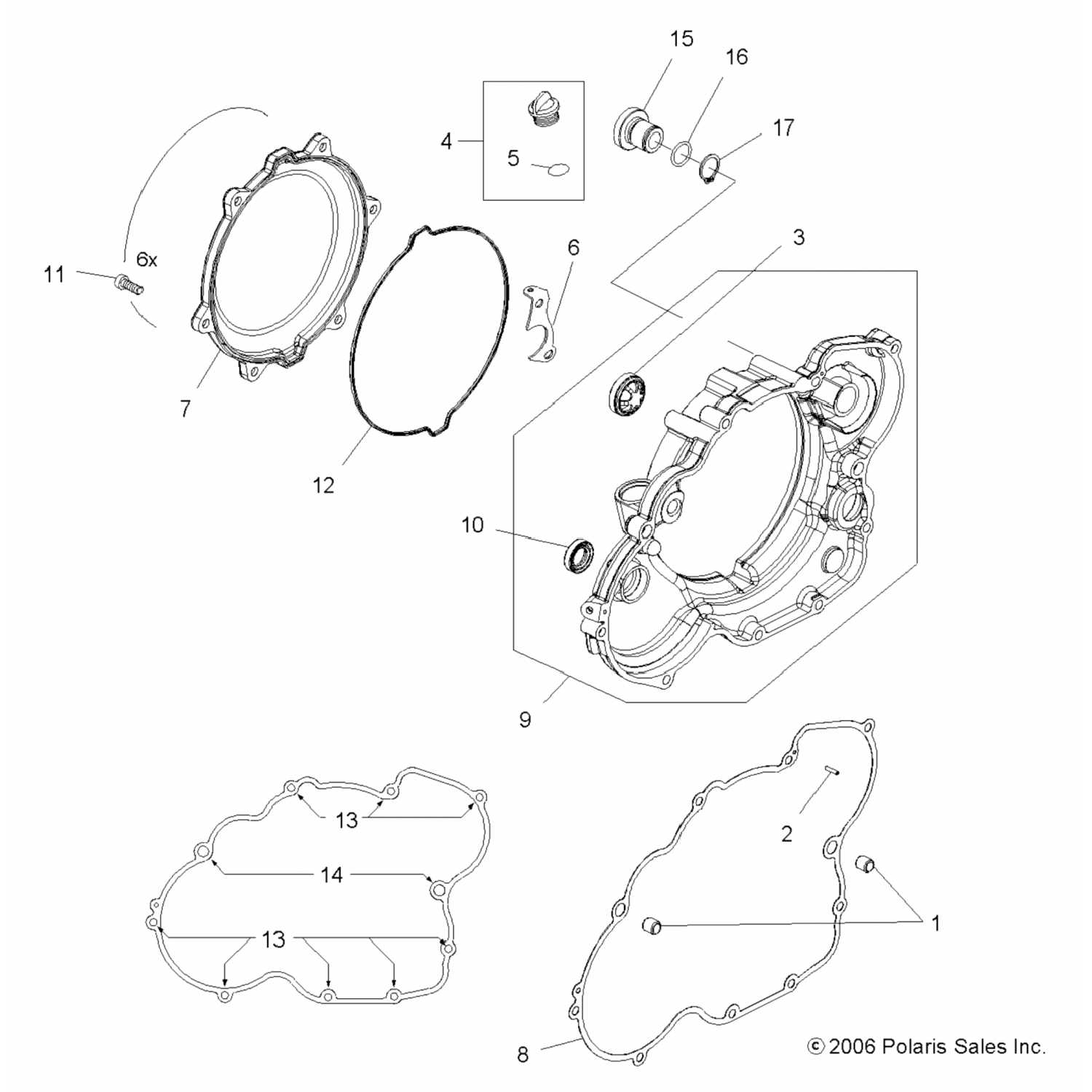 5437030 Polaris Пробка для заливки масла, m24x3 с кольцом
