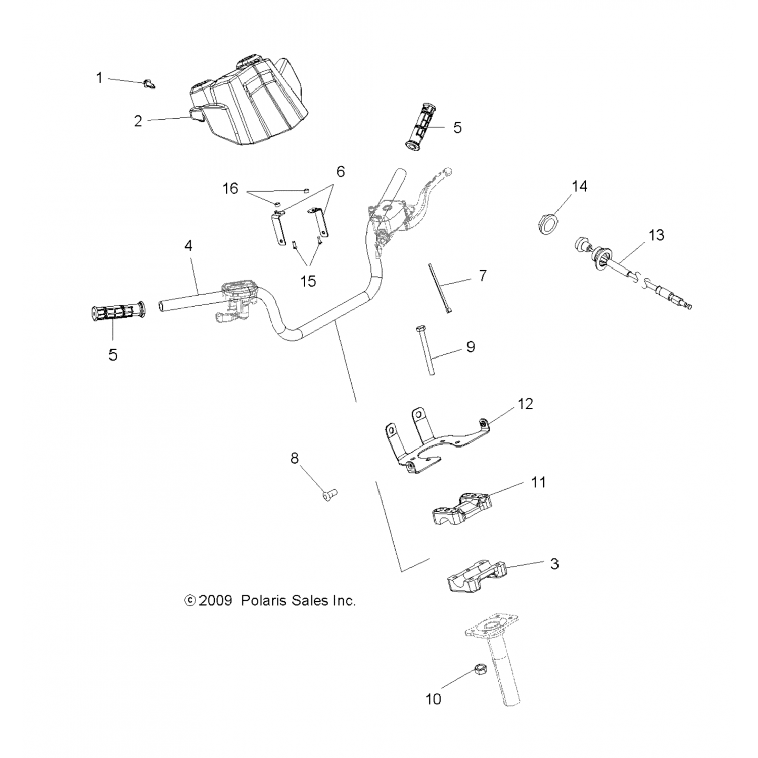 5438044070 Polaris Под-инструмент, черный 5438044-070