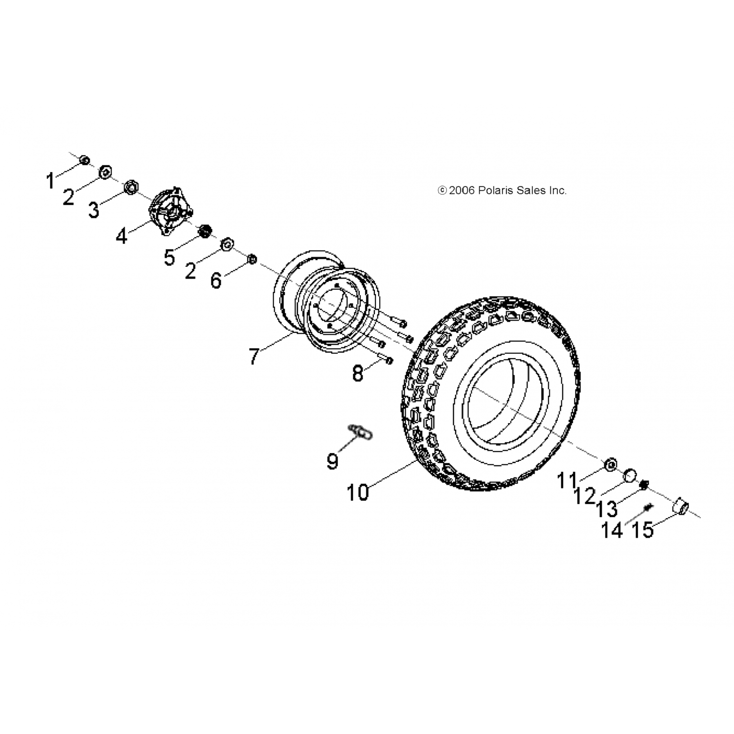 0454614385 Polaris обод колеса, передний, серебристый 0454614-385