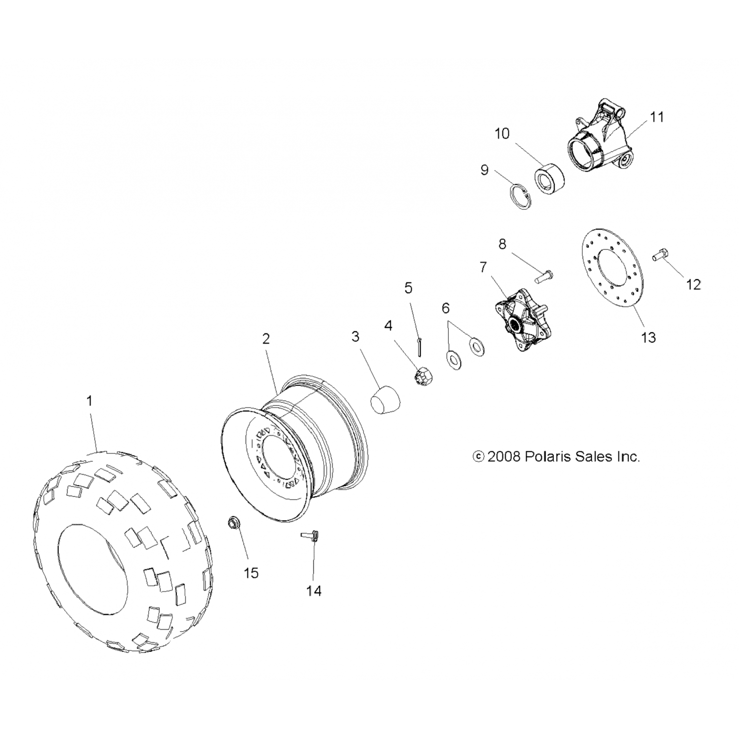1520797067 Polaris Обод, задний, 12x8, 10ga, черный 1520797-067