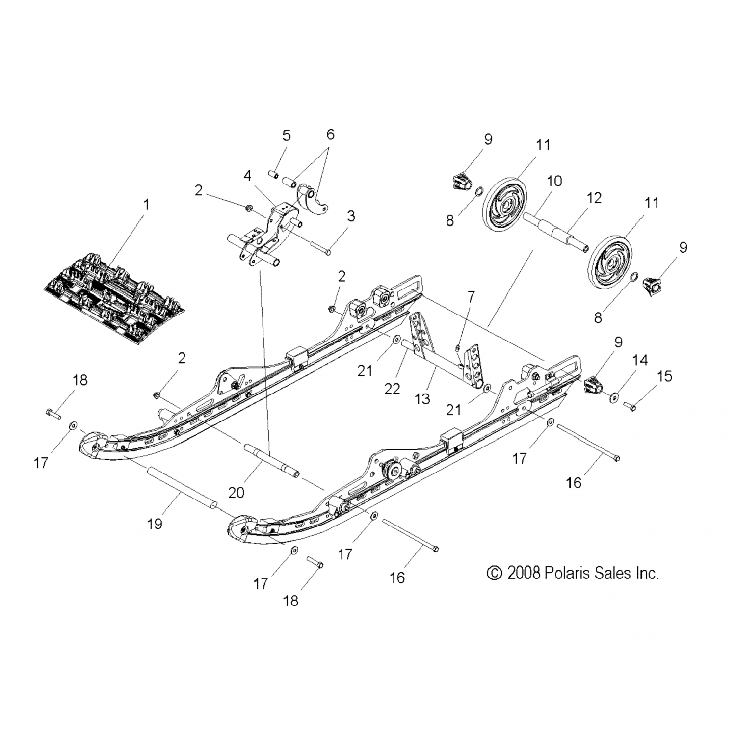 1542059067 Polaris Амортизационный шарнир, черный 1542059-067