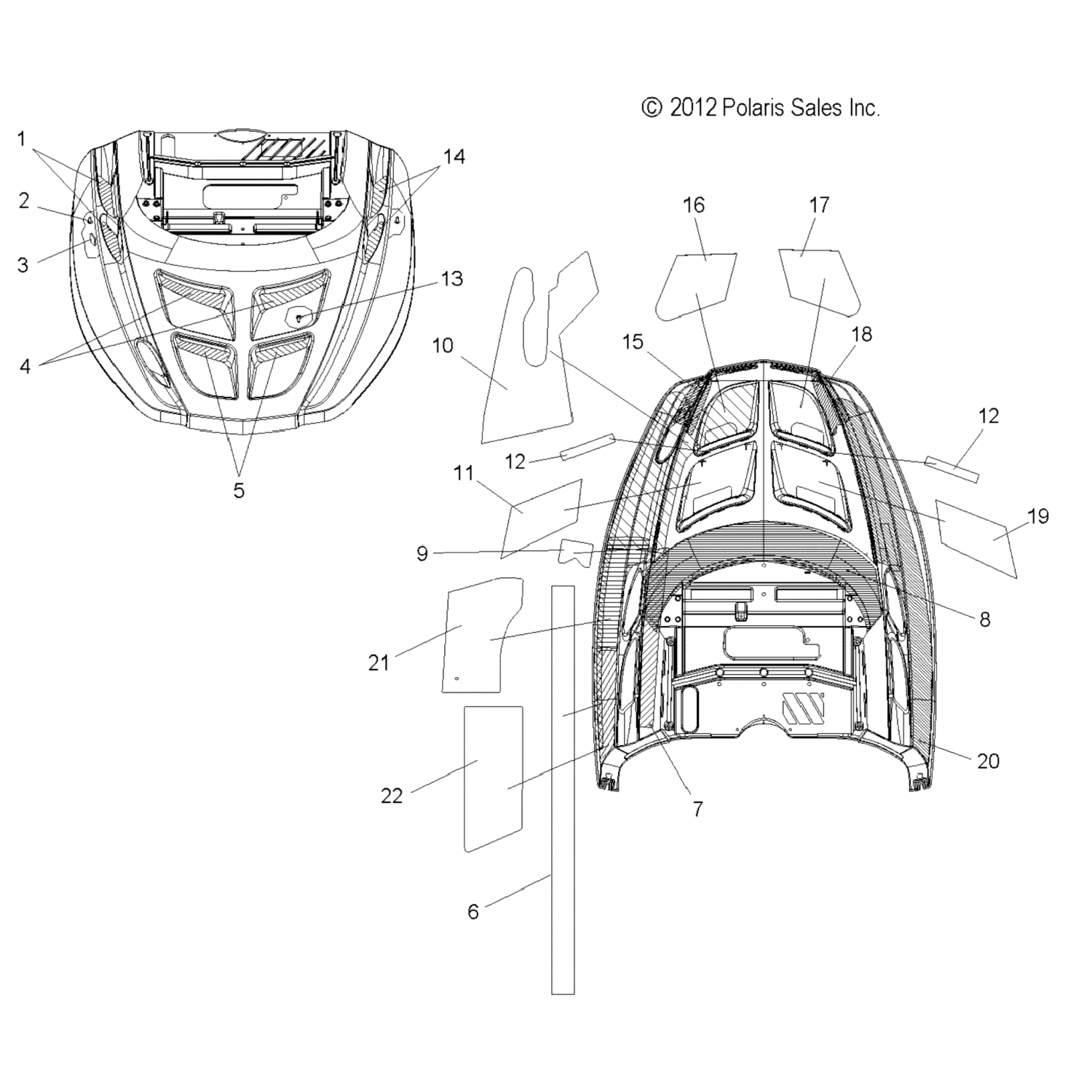 5243111067 Polaris Капюшон для экрана, нижняя часть, нижняя ноздря, черный 5243111-067