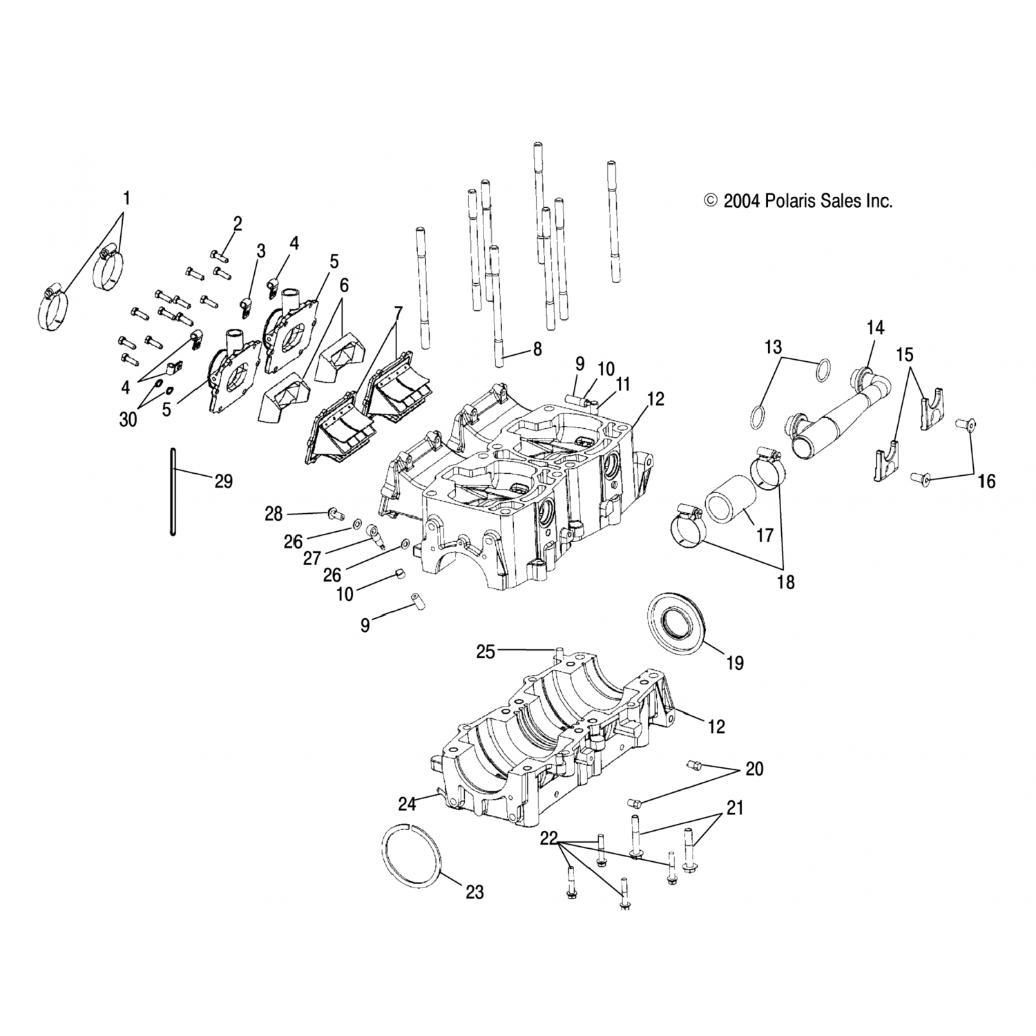 5243431 Polaris Фиксатор впускного водяного коллектора