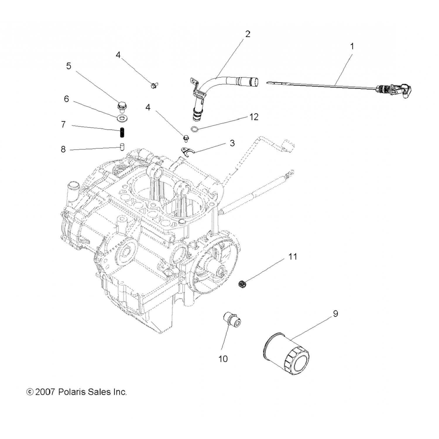 7516824 Polaris Скрепа, m10x1,5x12 hx/fl
