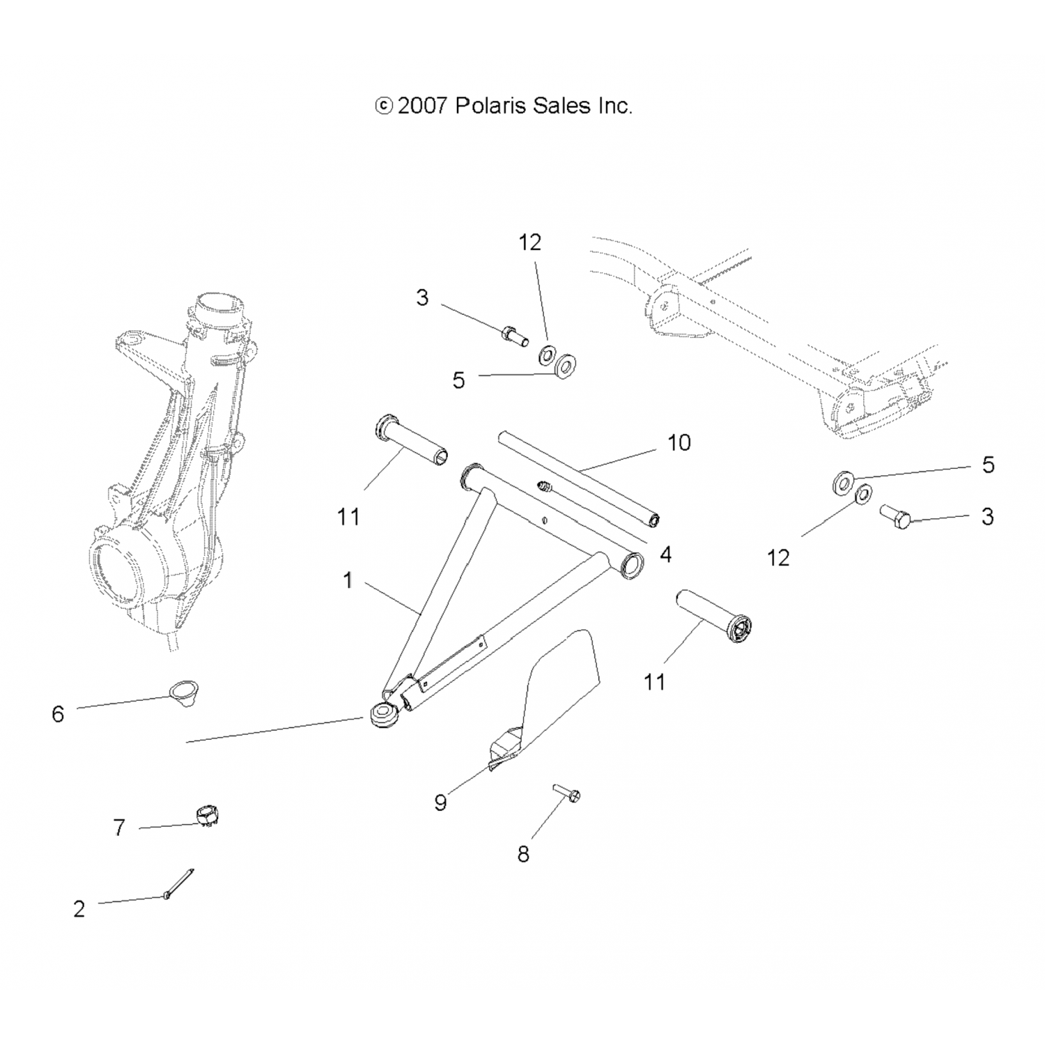 5431149070 Polaris Щит-шарнир, rh, blk 5431149-070