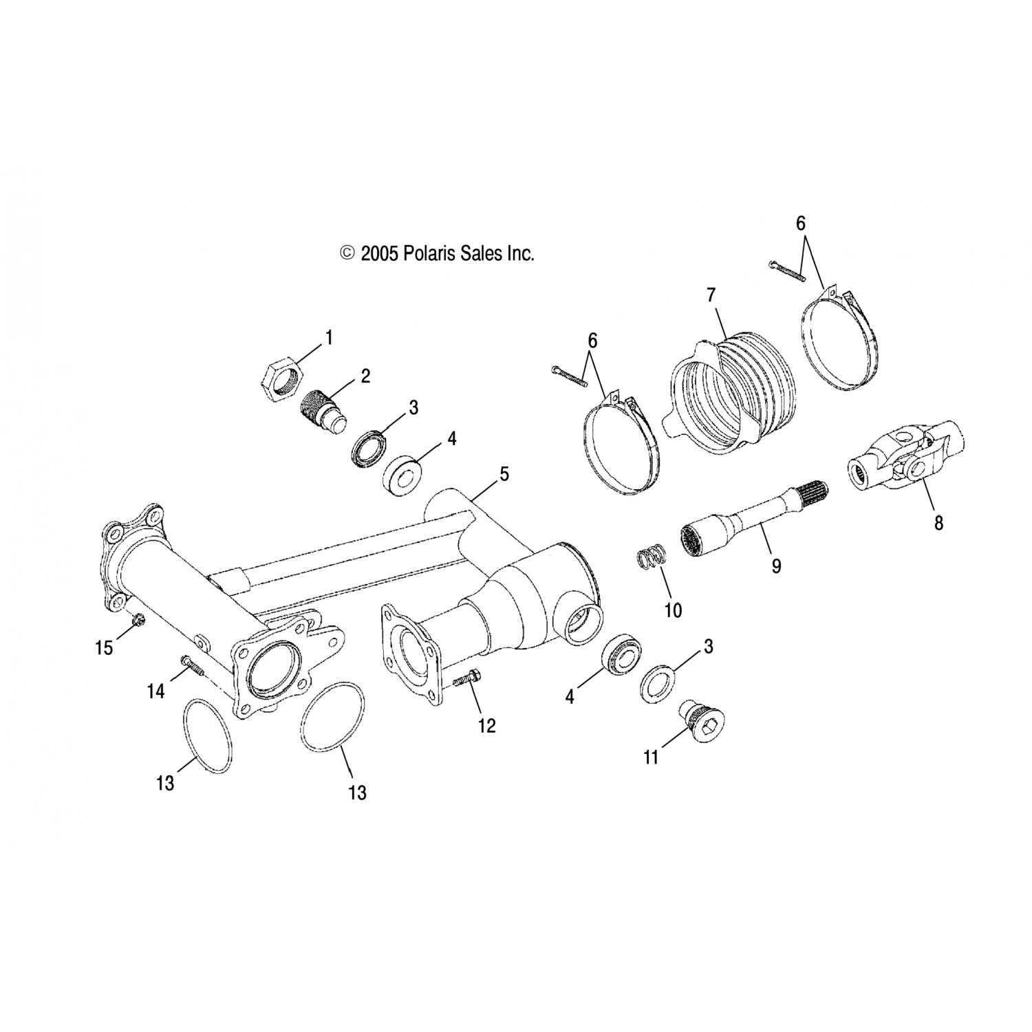 0452604385 Polaris Поворотный рычаг-серебро 0452604-385
