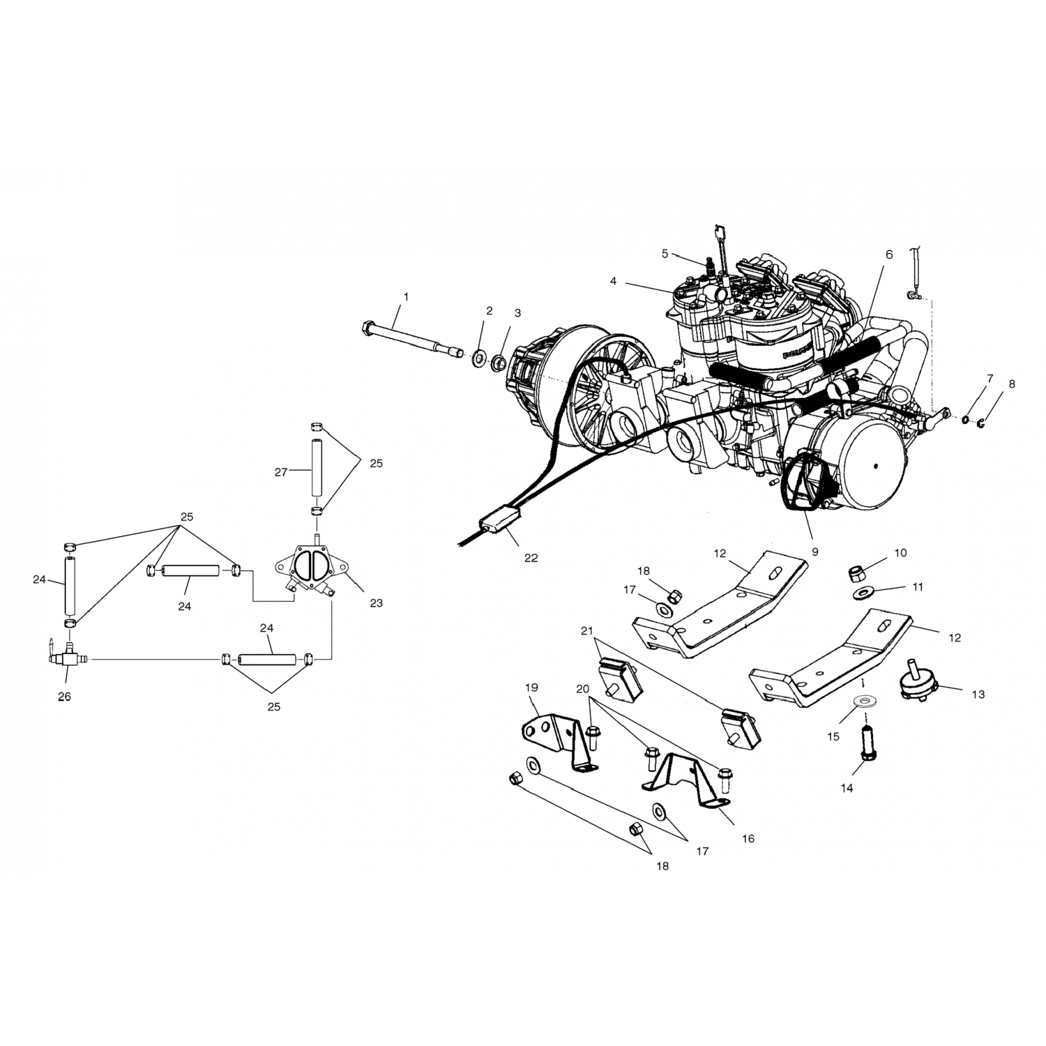 5245932 Polaris Ремень крепления двигателя, s80, lh