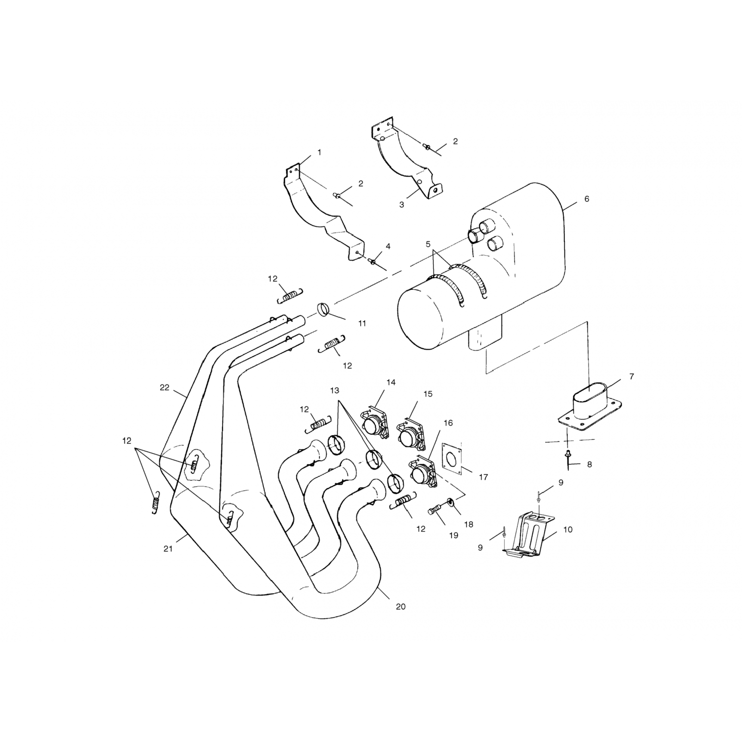 1260971 Polaris Тюнингованная труба, ктр, асм, **