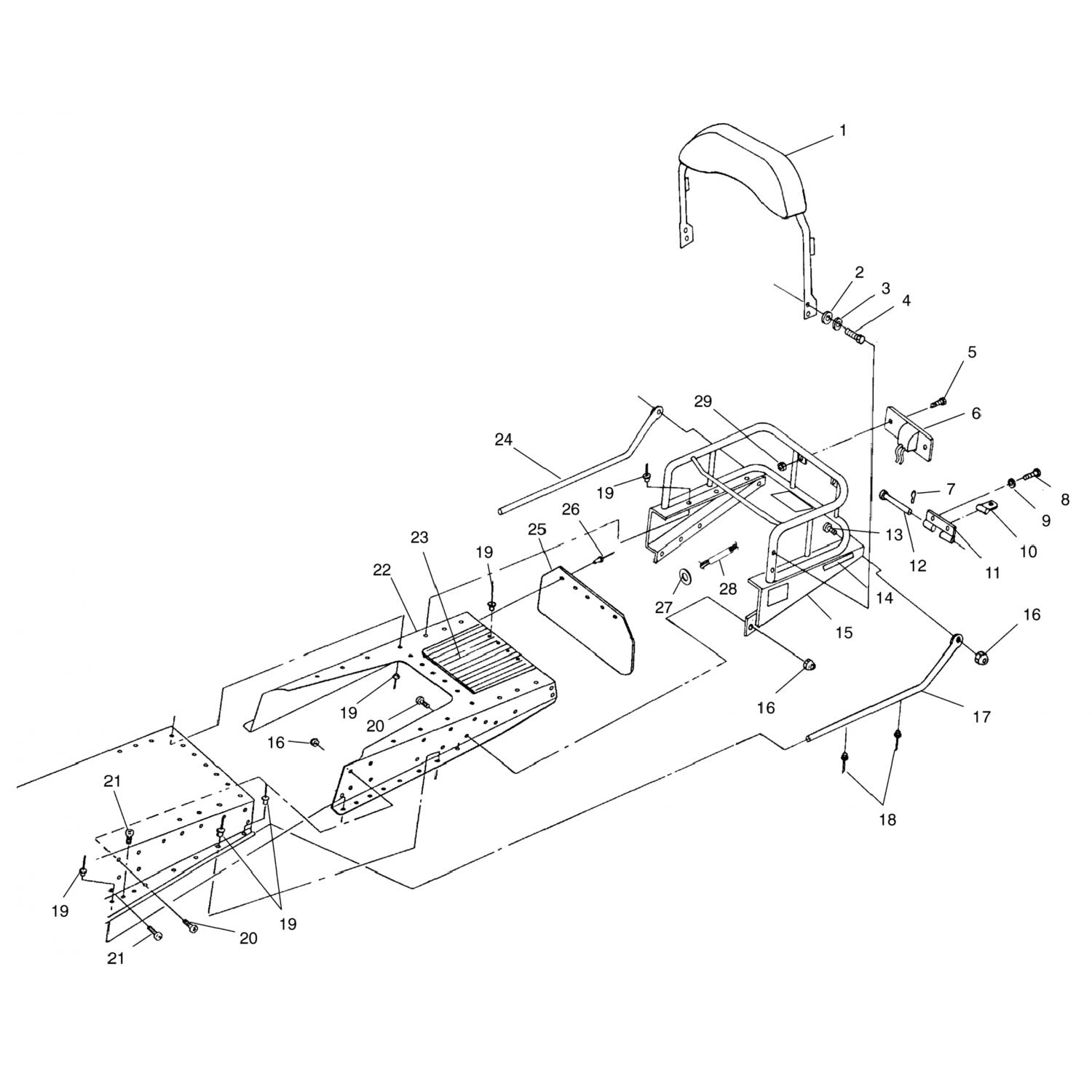 5224466067 Polaris Трубка, туннель rh, черная, 5224466-067