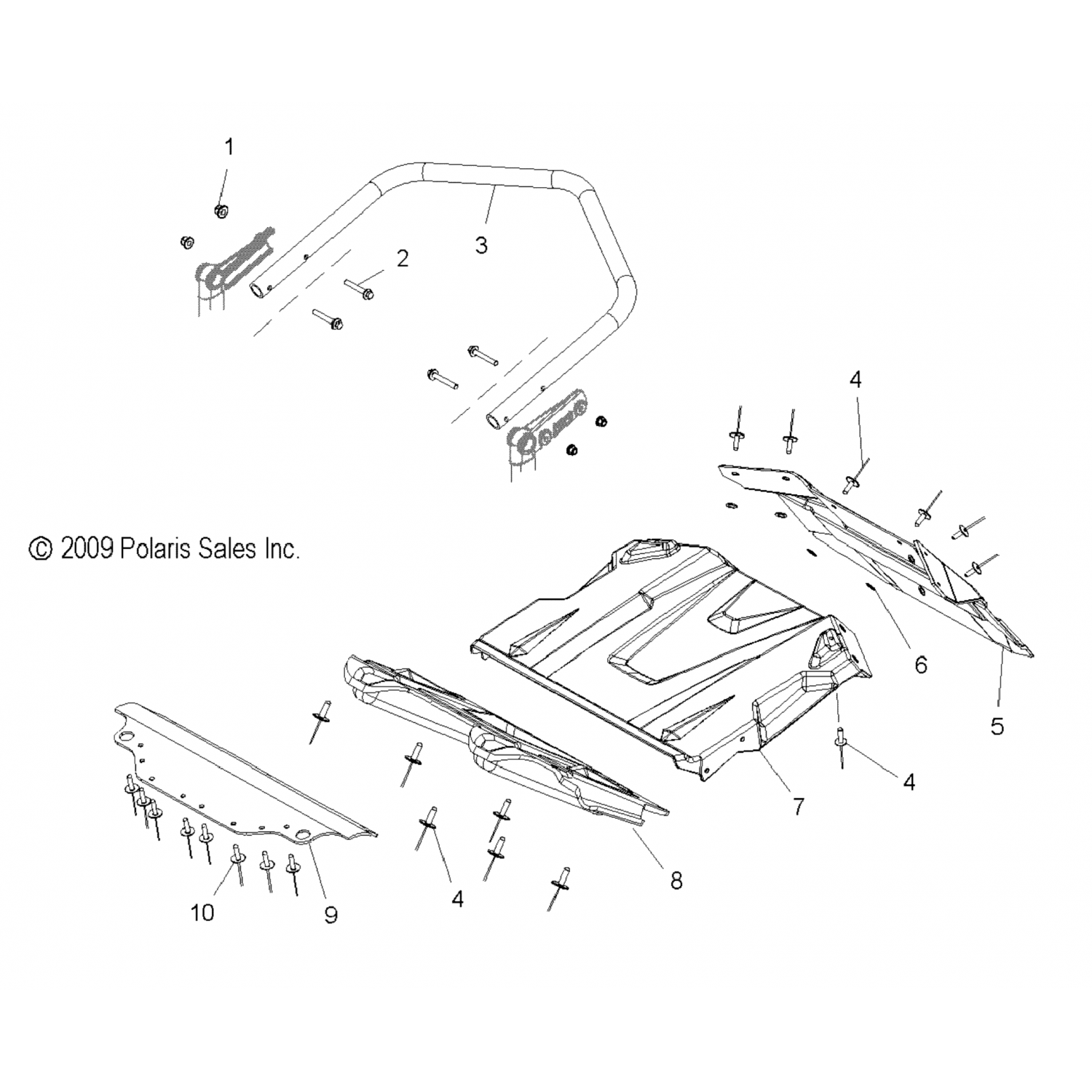 5813470 Polaris Закрытие, снежная заслонка
