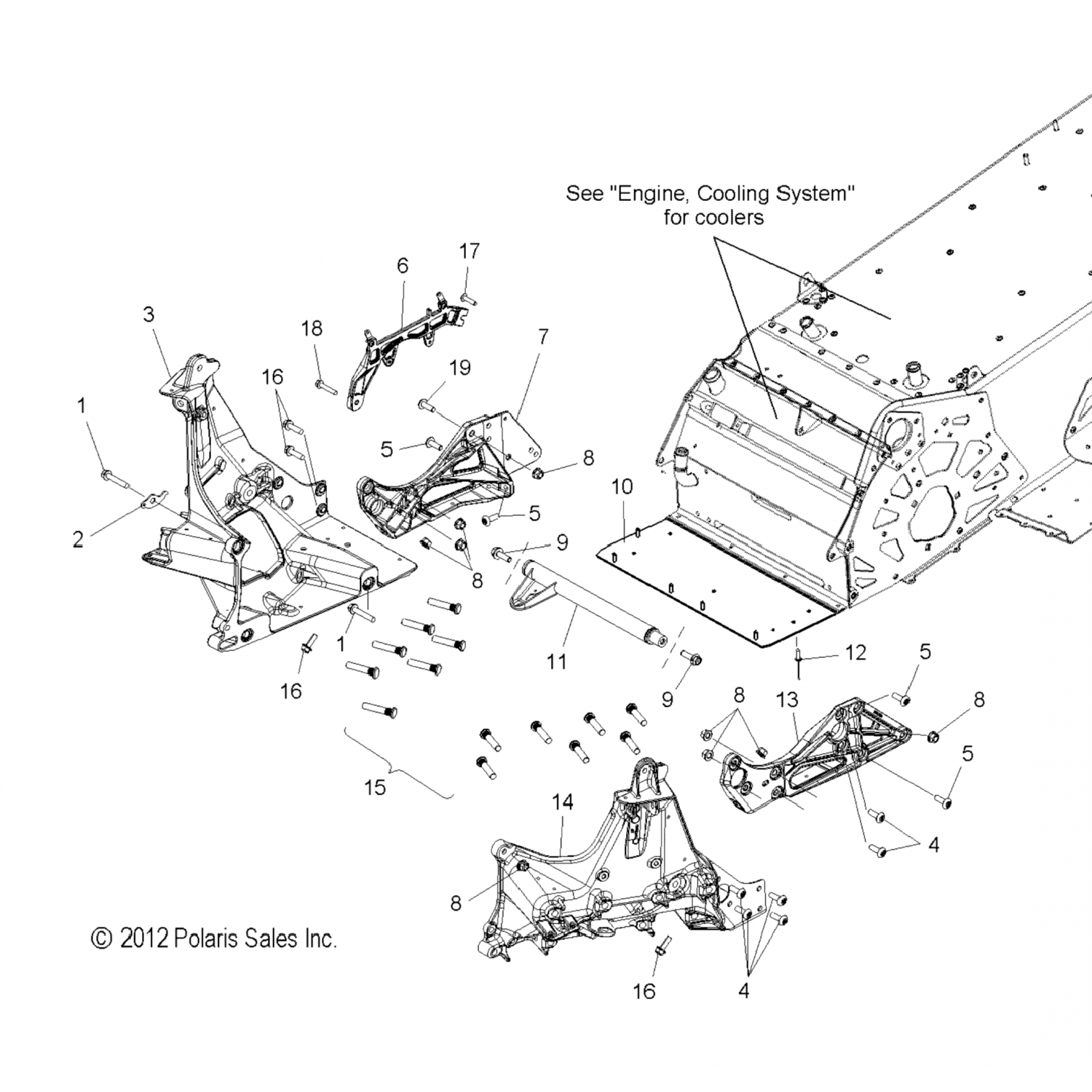 5136332 Polaris Скоба, нижняя, rh