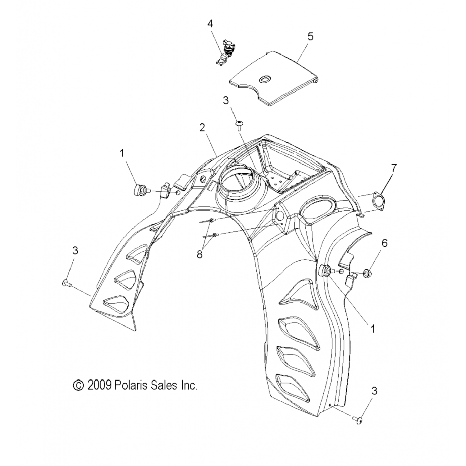 5253346 Polaris Направляющая, трос отдачи